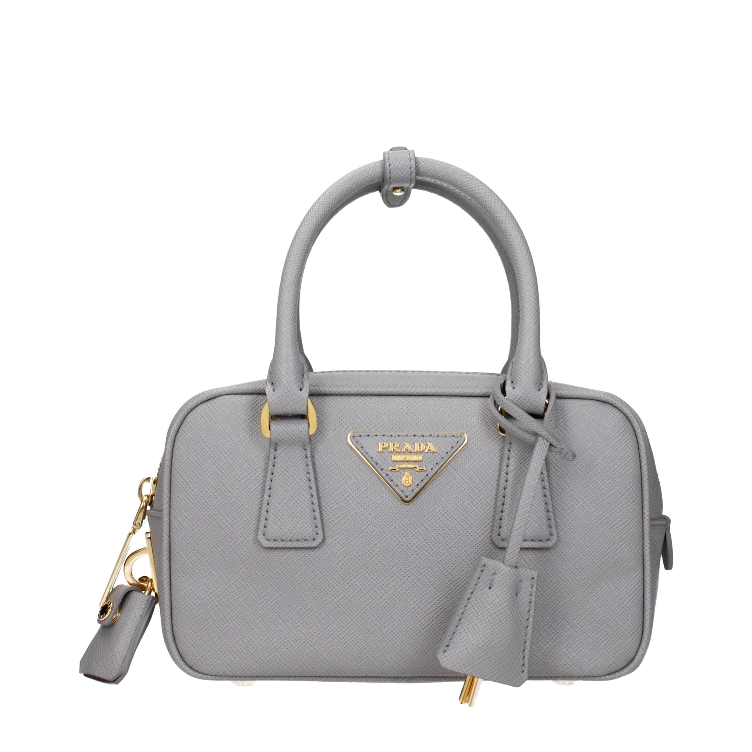 Prada Gray Leather Handbag - Exquisite Luxury for the Discerning