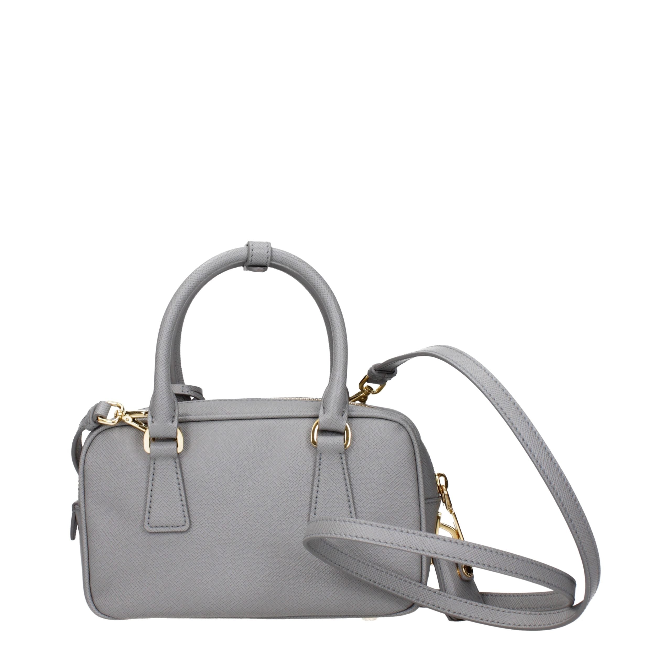 Prada Gray Leather Handbag - Exquisite Luxury for the Discerning