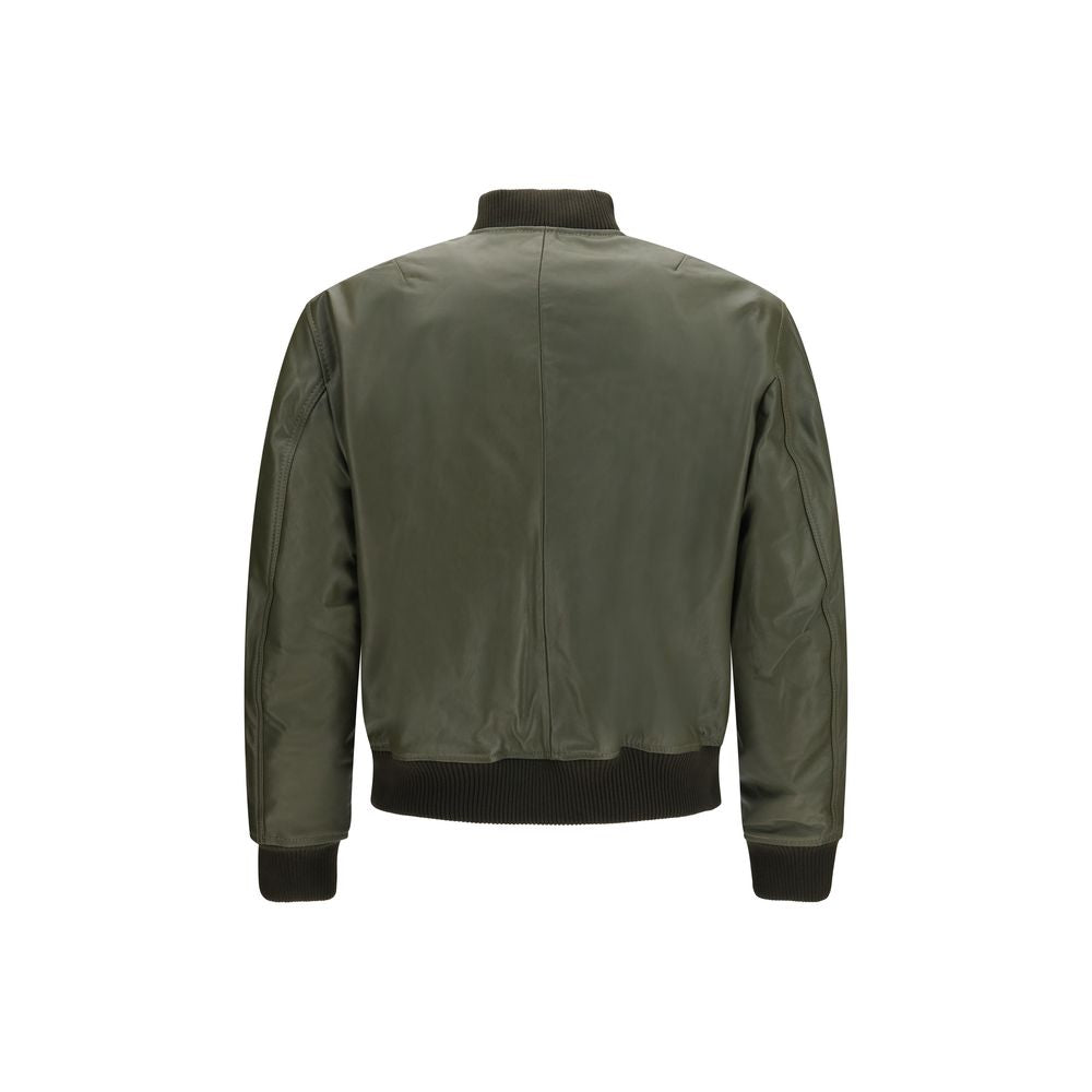 Sunflower Bicolor Calf Leather Aviator Jacket - Timeless Luxury
