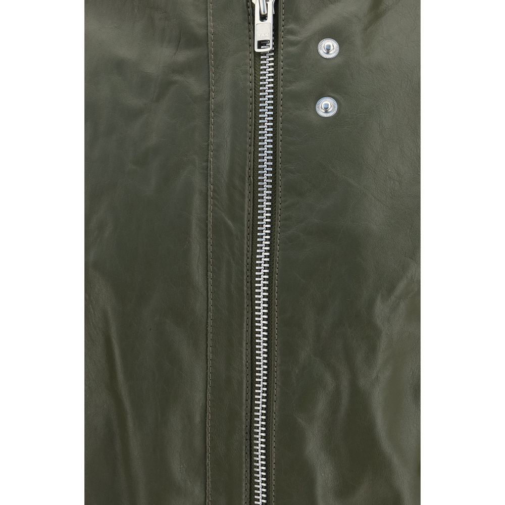 Sunflower Bicolor Calf Leather Aviator Jacket - Timeless Luxury