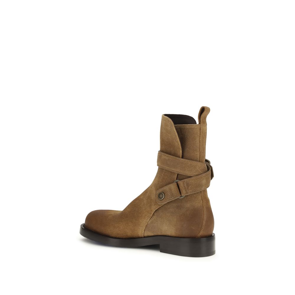 Burberry Brown Calf Leather Lace-Up Boots - Luxury Footwear