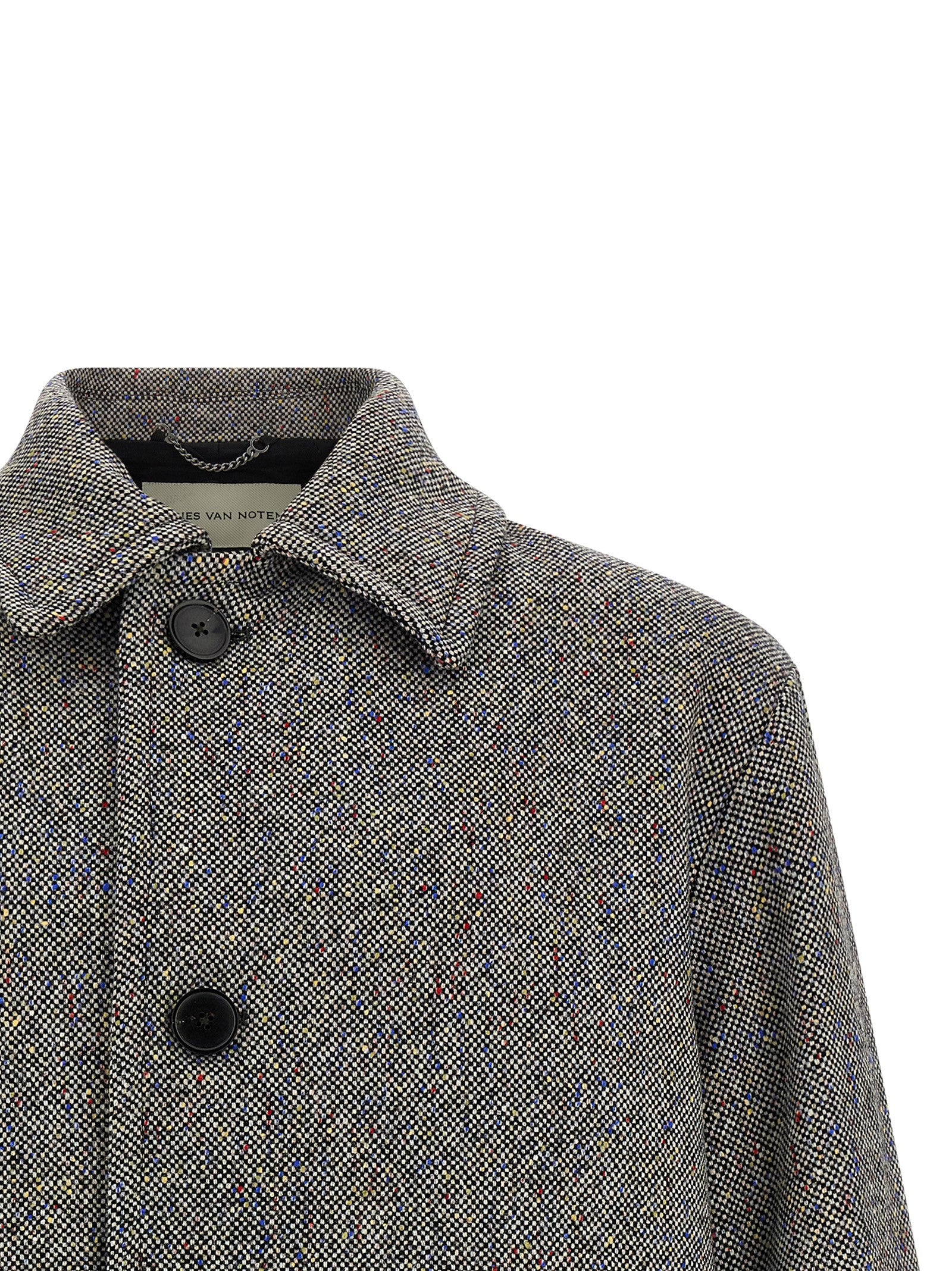 Elevate your style with the Dries Van Noten Gray Wool Coat, a masterclass in luxury craftsmanship and timeless elegance, perfect for the discerning trendsetter.