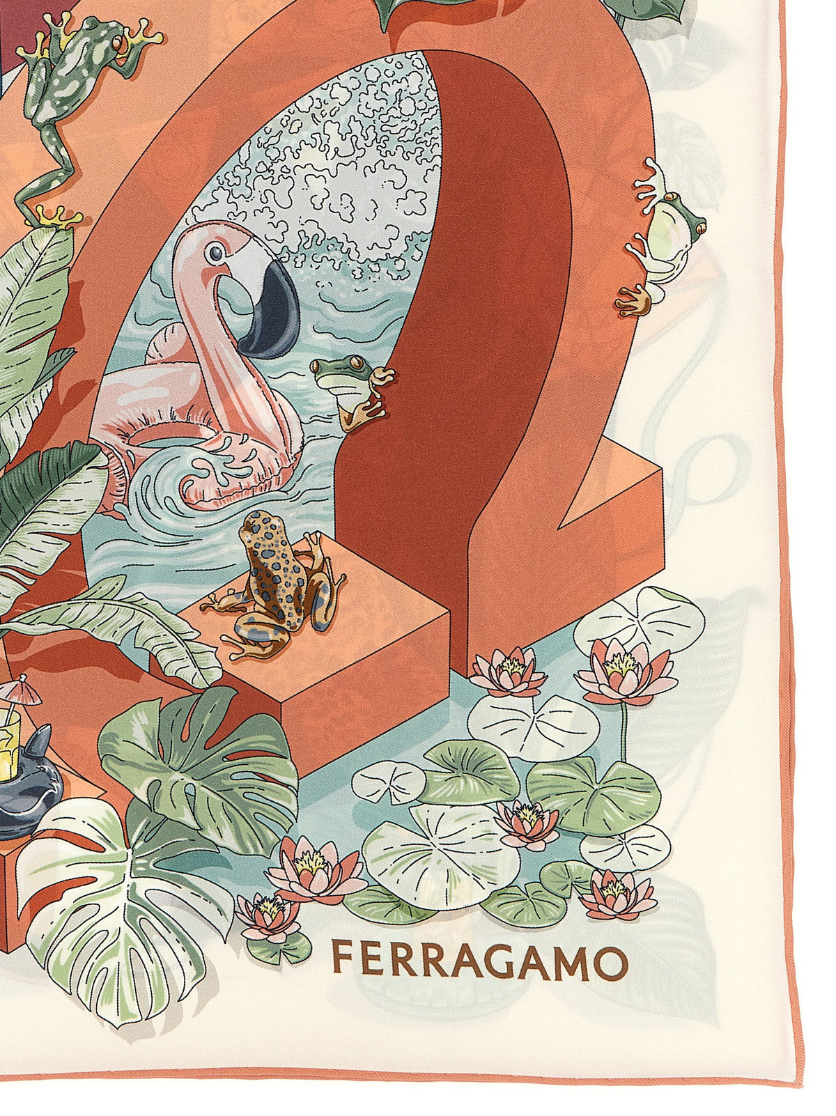 Indulge in the exquisite allure of the Ferragamo Multicolor Silk Scarf, where bold Italian craftsmanship meets luxurious silk, perfect for elevating any ensemble.