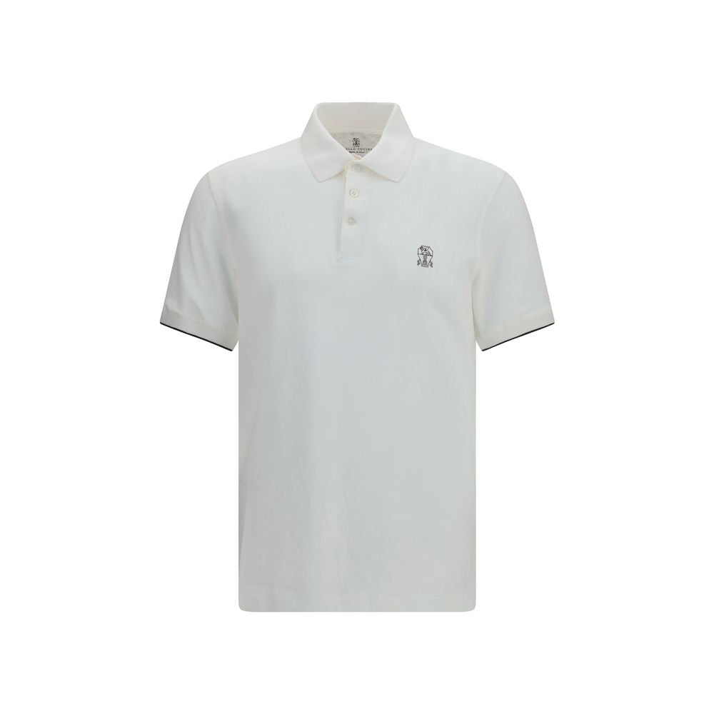 Elevate your wardrobe with the Brunello Cucinelli White Cotton Polo Shirt, a masterpiece of refined simplicity and luxurious craftsmanship, perfect for discerning individuals.