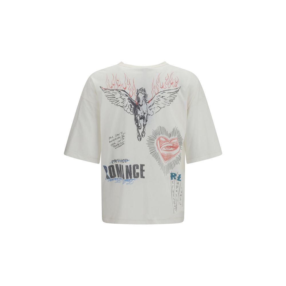 Elevate your wardrobe with the Represent Heavier Than The Heavens T-shirt, a luxurious cotton and hemp blend adorned with exquisite graphic artistry, embodying sophistication.