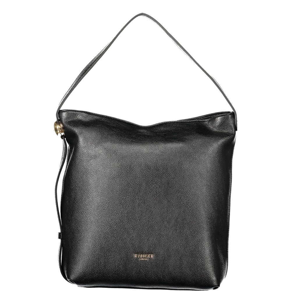 Elevate your style with the Twinset Black Polyethylene Handbag, a luxurious hobo design that embodies exquisite craftsmanship and refined elegance for the discerning individual.