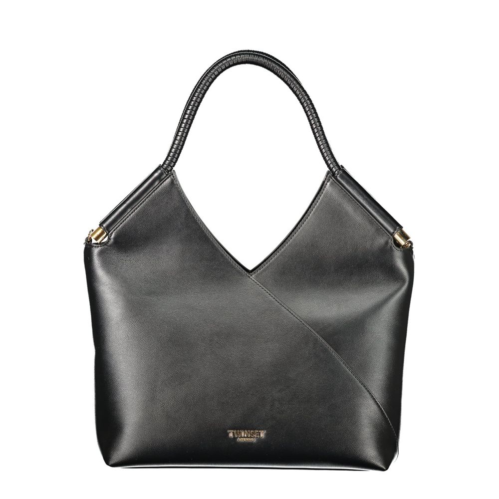 Elevate your style with the Twinset Black Polyethylene Handbag, a masterpiece of elegance and functionality, perfect for those who appreciate timeless luxury.
