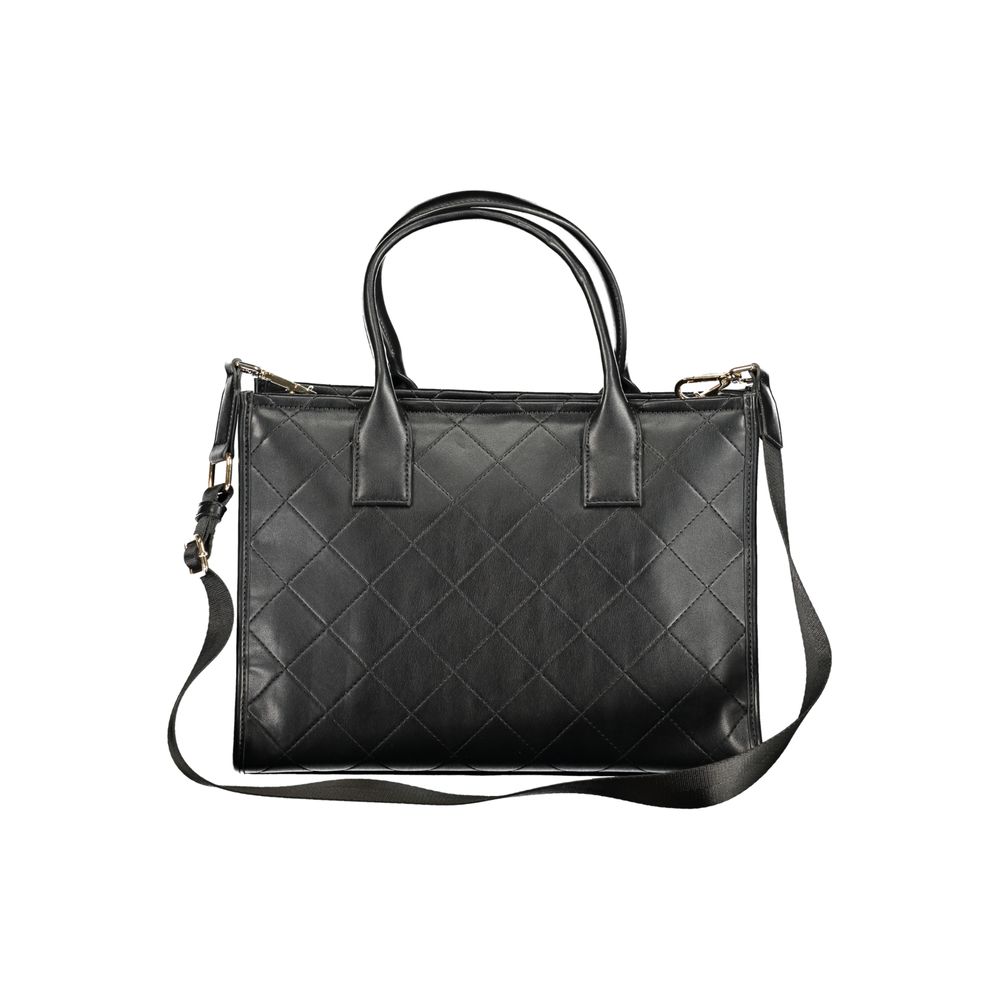 Elevate your style with the Twinset Black Polyethylene Handbag, a masterpiece of elegance featuring exquisite embroidery and versatile design for the discerning individual.