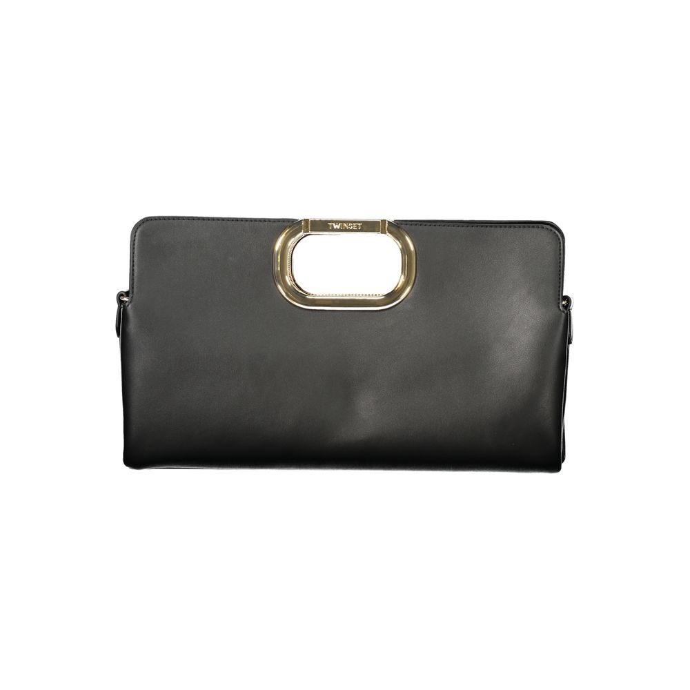 Discover the Twinset Black Polyethylene Handbag, a masterpiece of elegance and functionality, designed for those who appreciate refined luxury and timeless style.