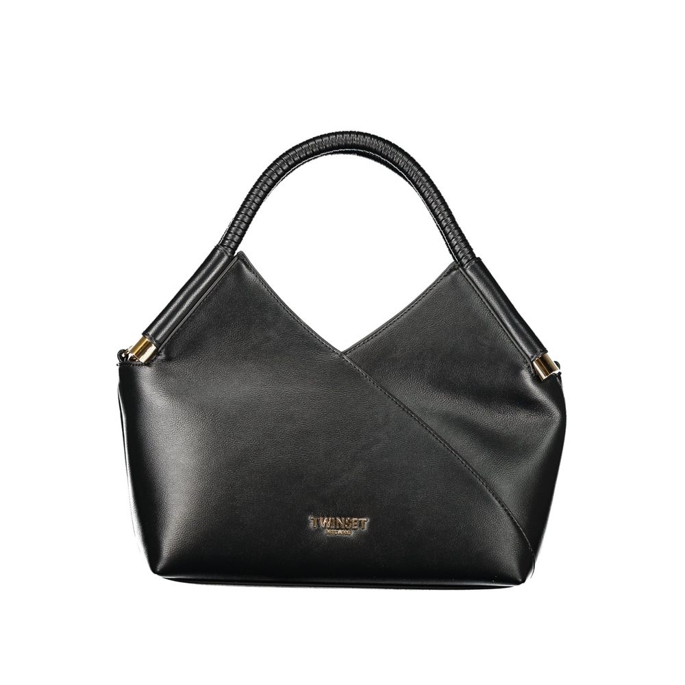 Elevate your style with the Twinset Black Polyethylene Handbag, a masterpiece of design featuring exquisite craftsmanship and timeless elegance for the discerning individual.