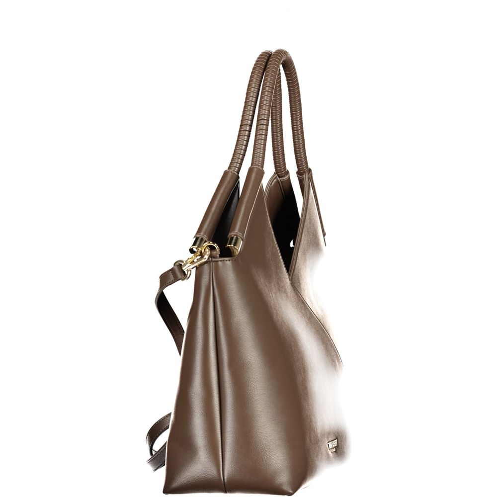 Indulge in the Twinset Brown Polyethylene Handbag, where exquisite craftsmanship meets luxurious design, perfect for elevating any ensemble with sophistication.