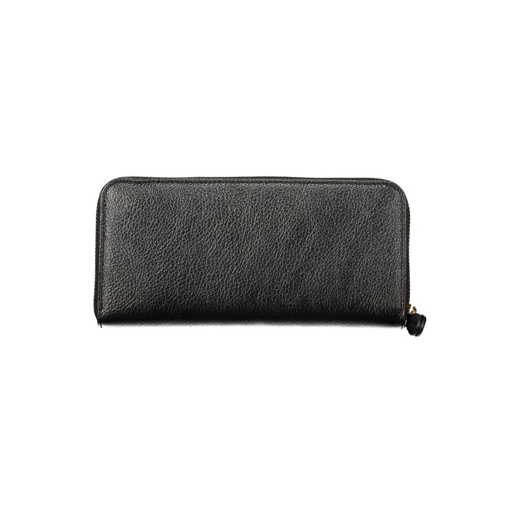 Indulge in the Twinset Black Polyethylene Wallet, a symbol of refined elegance with six compartments and striking details, perfect for the discerning individual.