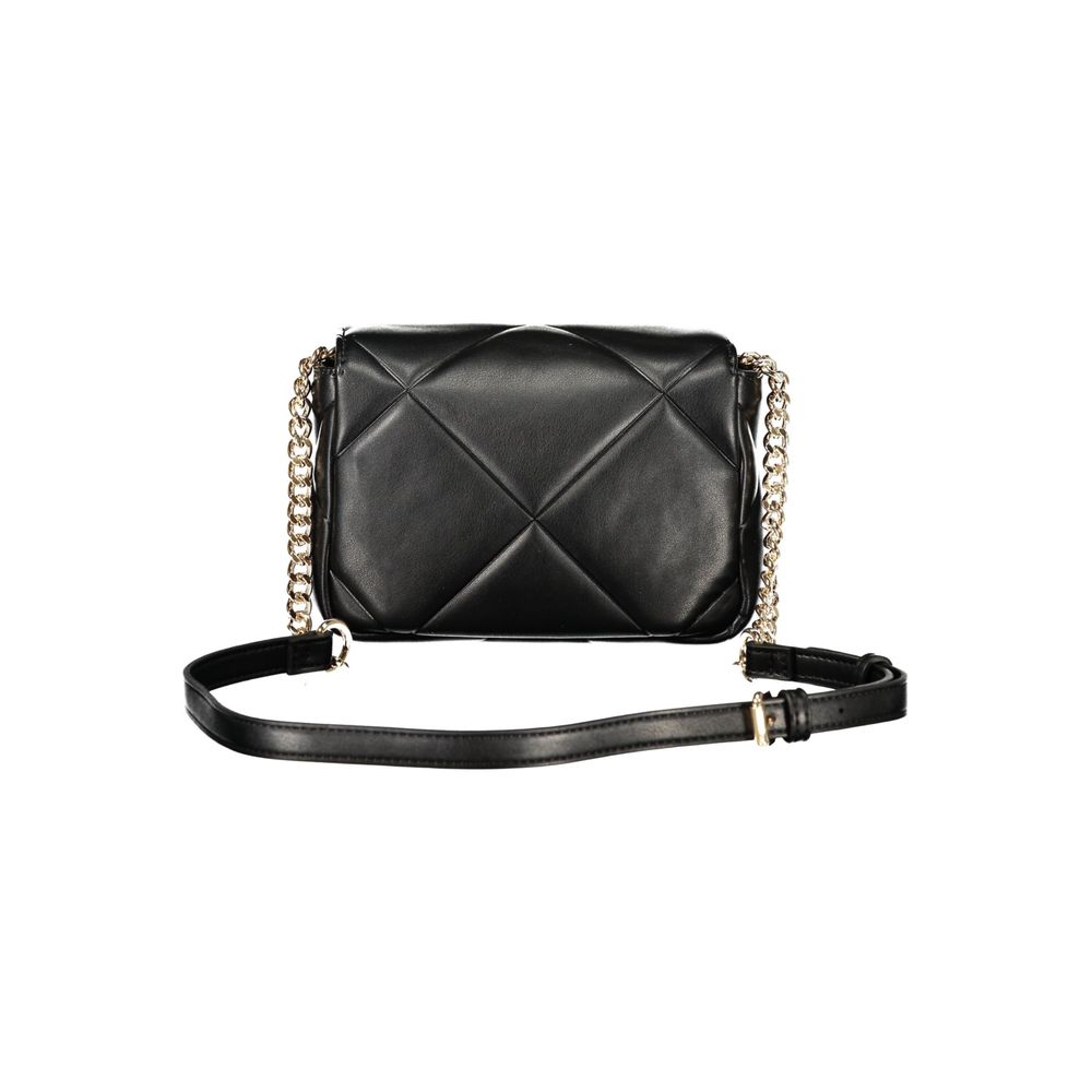 Elevate your elegance with the Twinset Black Polyethylene Handbag, a luxurious accessory that embodies sophistication, featuring a quilted design and exquisite detailing.