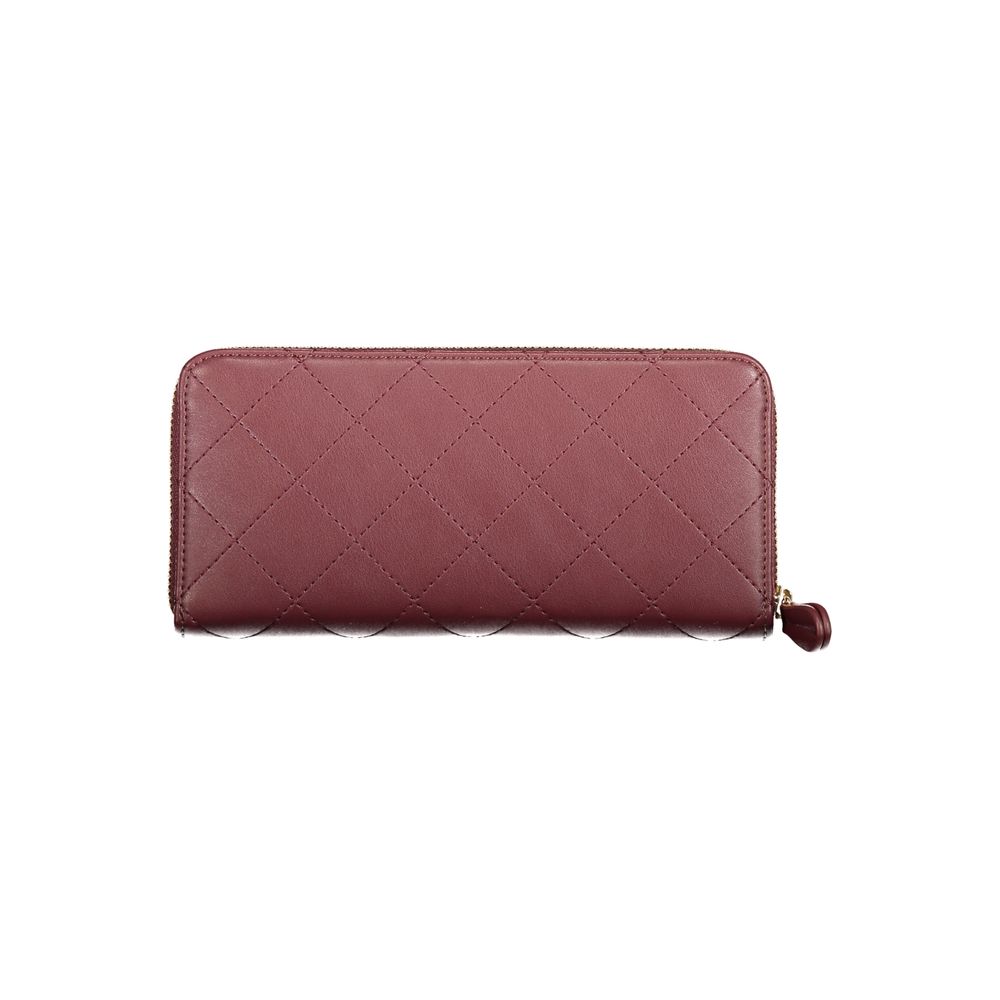 Indulge in the Twinset Red Polyethylene Wallet, a luxurious accessory featuring exquisite compartments and a refined zip closure, perfect for the discerning individual.