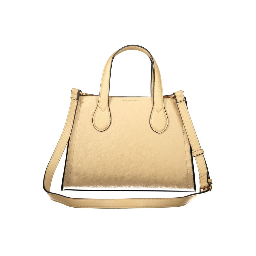 Indulge in the elegance of the Twinset Beige Polyethylene Handbag, a masterpiece of design with dual handles and versatile compartments, perfect for the discerning connoisseur.