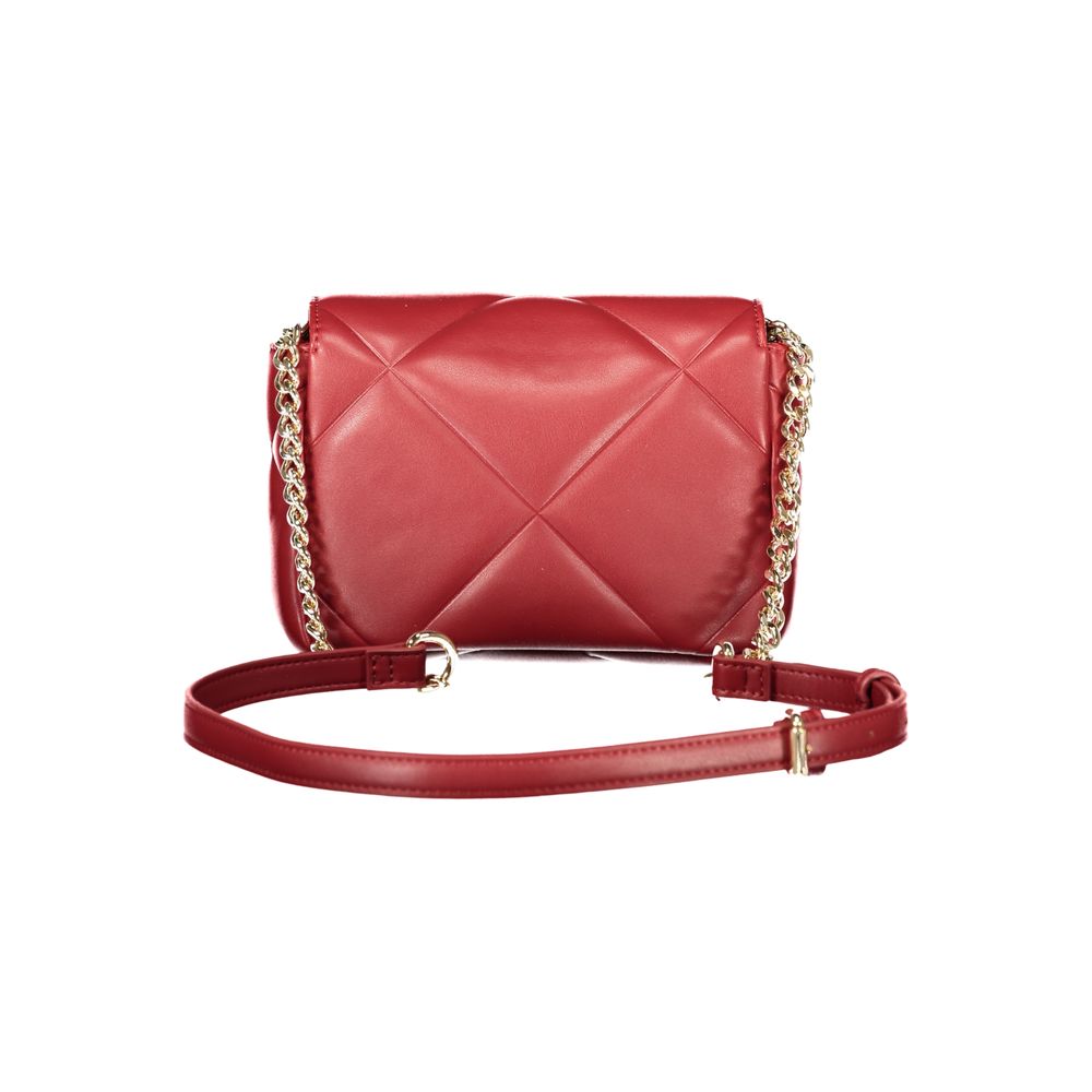 Indulge in the allure of the Twinset Red Polyethylene Handbag, a testament to Italian craftsmanship, designed for those who embrace elegance and sophistication.