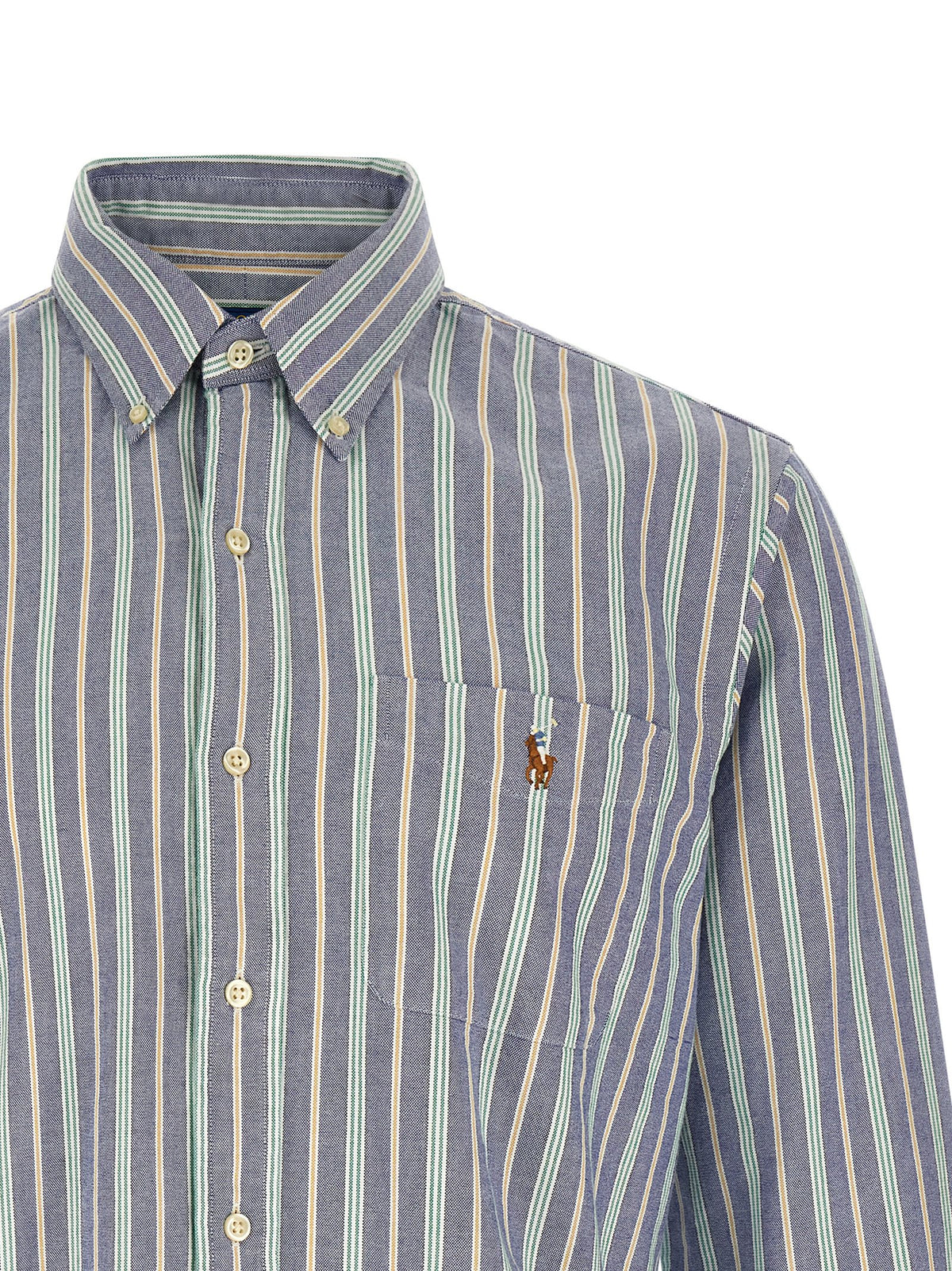 Experience the timeless elegance of Polo Ralph Lauren's Multicolor Cotton Blouse, a masterpiece of craftsmanship that embodies luxury and sophistication for the discerning individual.
