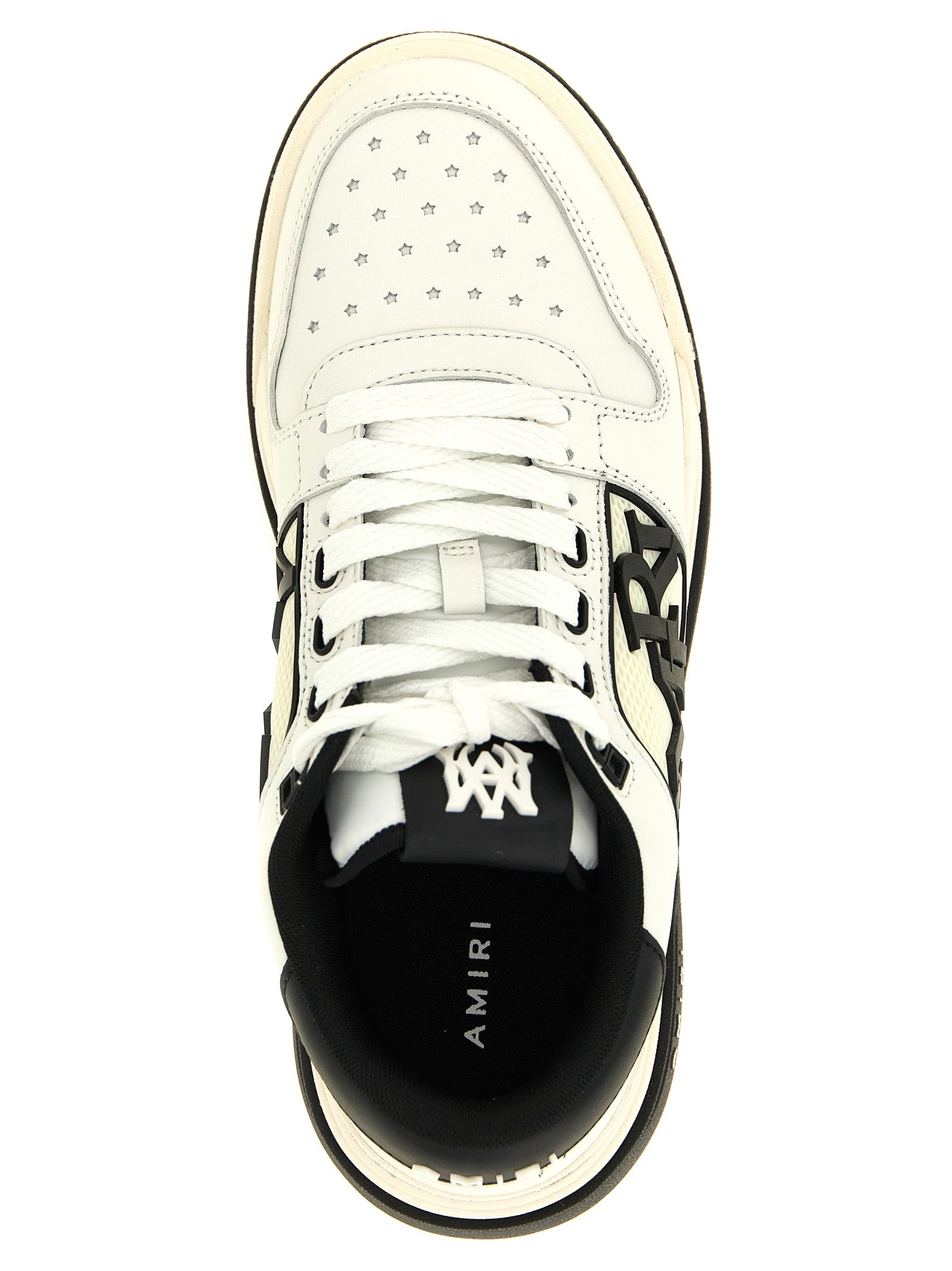 Elevate your style with Amiri Bicolor Calfskin Low Top Sneakers, where exquisite craftsmanship meets urban sophistication for a timeless statement in luxury fashion.