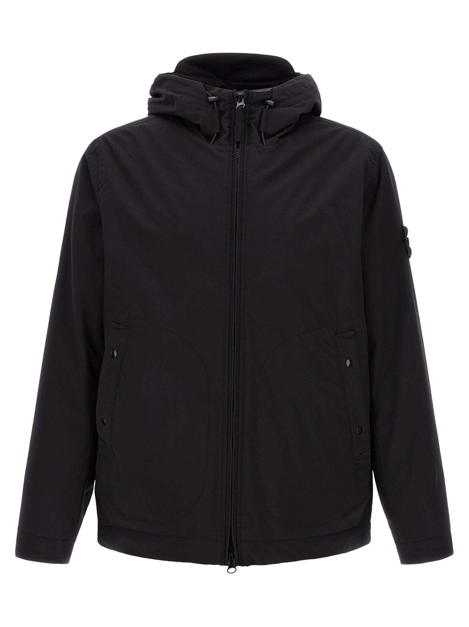 Stone Island Black Shell Jacket - Elevate Your Outerwear Elegance