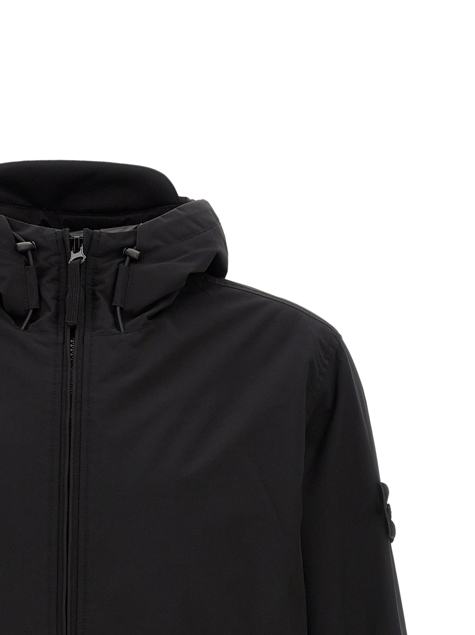 Stone Island Black Shell Jacket - Elevate Your Outerwear Elegance