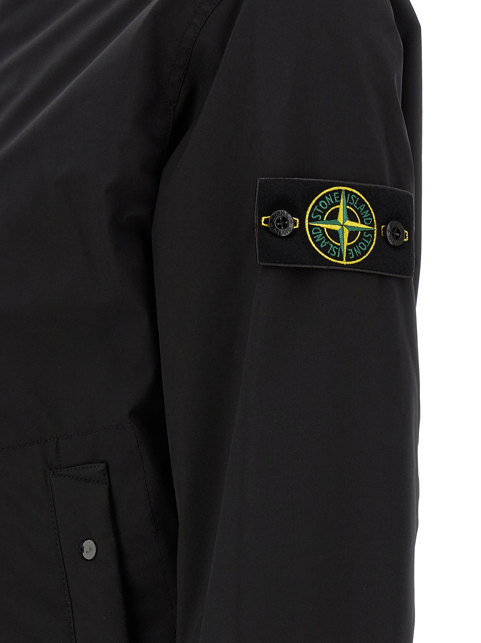 Stone Island Black Shell Jacket - Elevate Your Outerwear Elegance