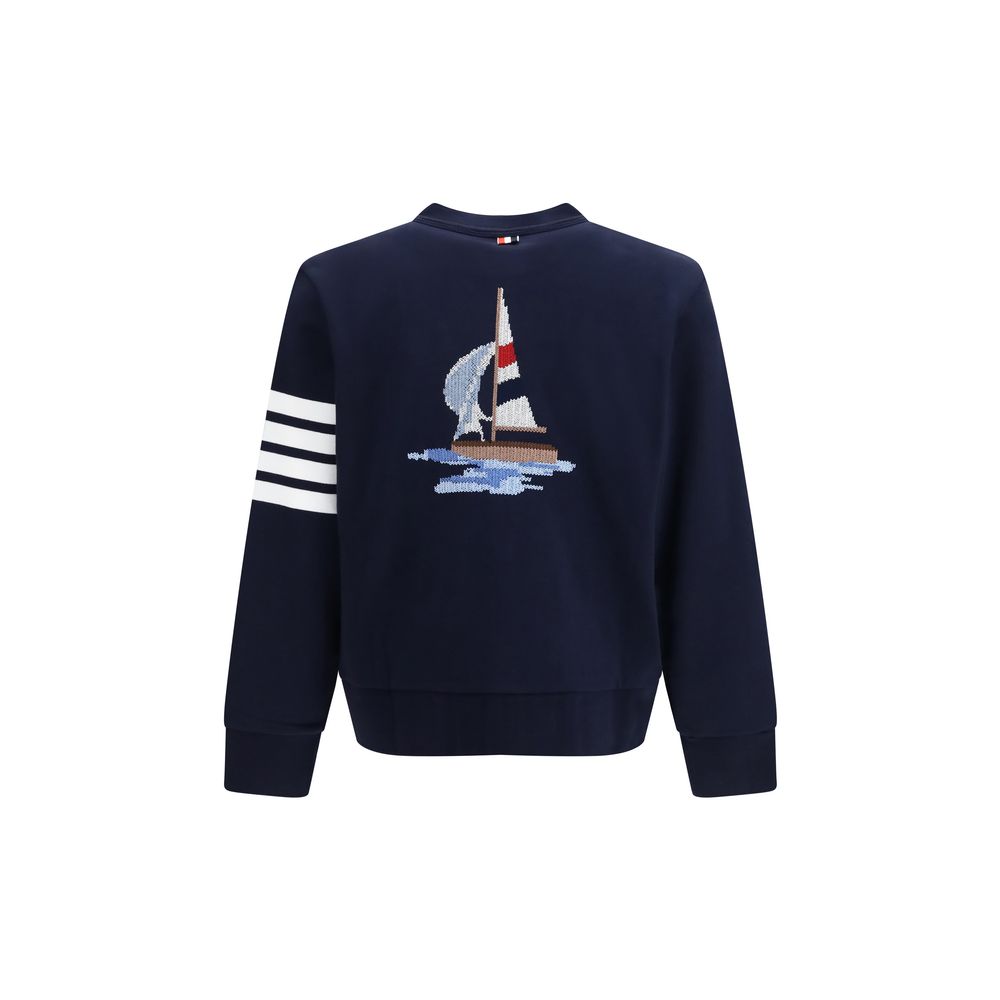 Thom Browne Blue Cotton Cardigan - Timeless Luxury Redefined