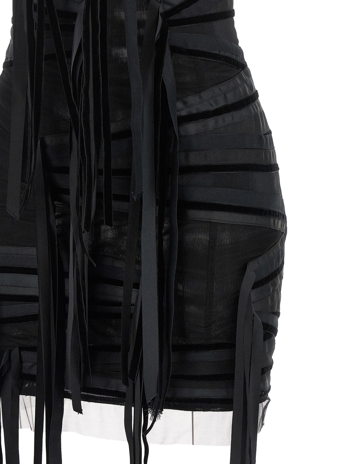 Discover the allure of The Attico Black Polyamide Short Dress, where exquisite craftsmanship meets bold design, perfect for those who embrace elegance and sophistication.