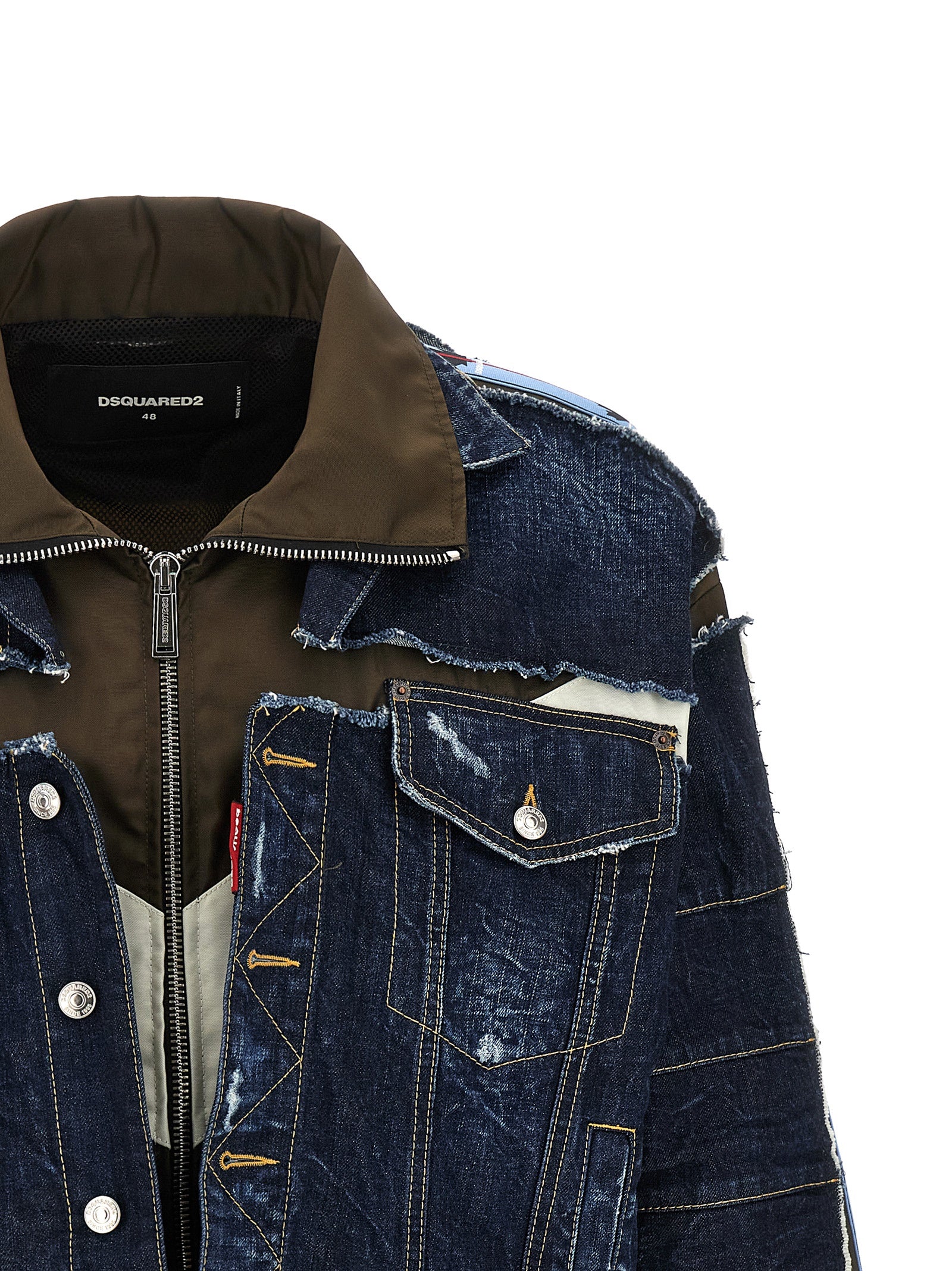 Dsquared² Blue Cotton Denim Jacket - Avant-Garde Luxury Outerwear