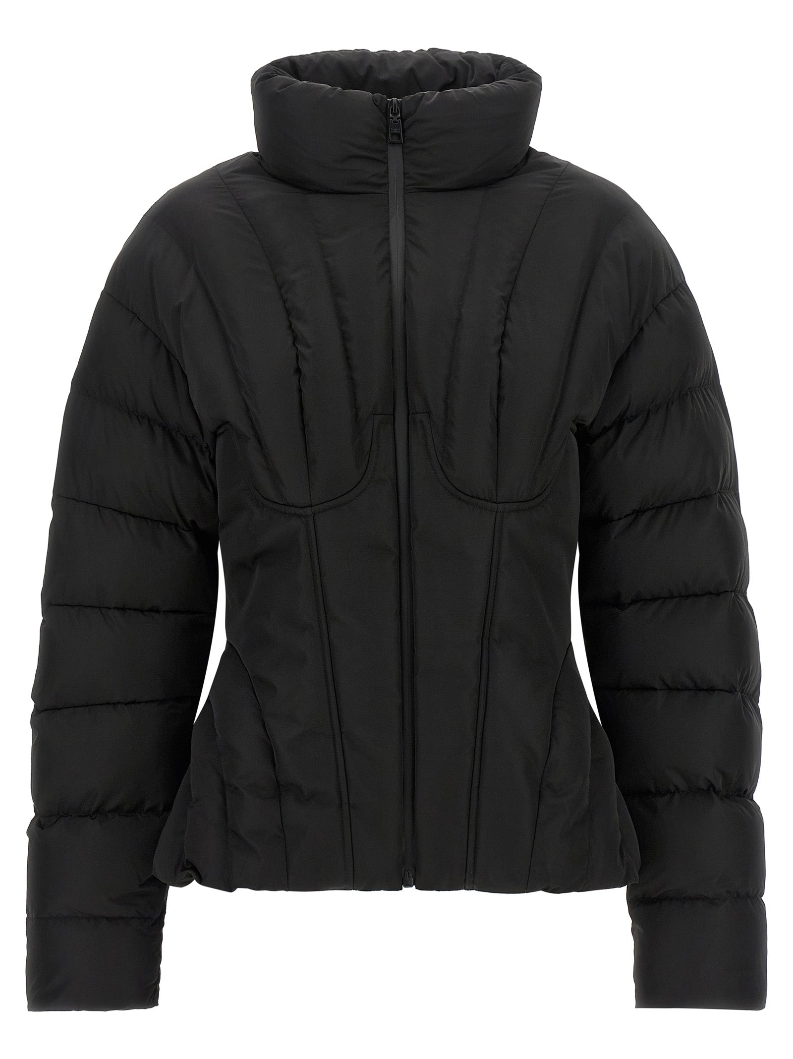 Elisabetta Franchi Black Polyester Full-Length Jacket