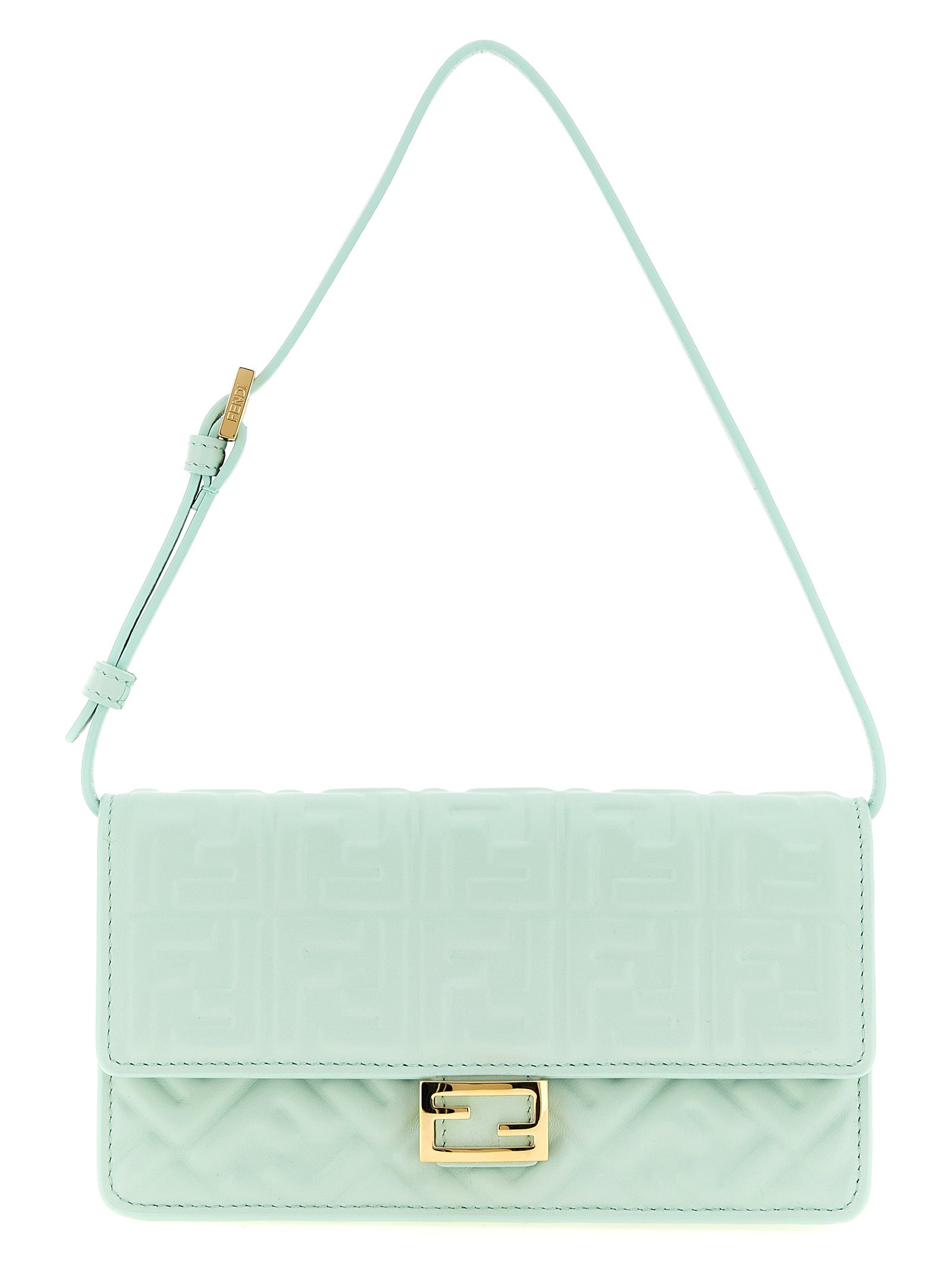 Fendi Bicolor Lamb Leather Shoulder Bag