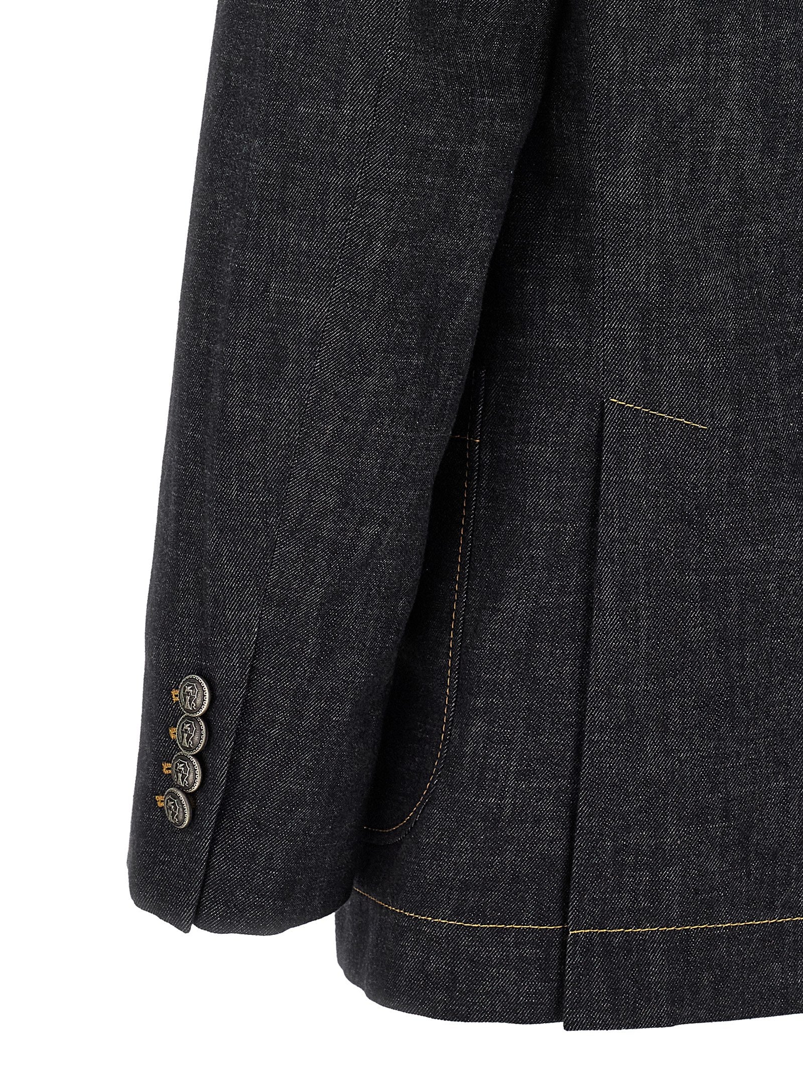 Brunello Cucinelli Blue Cotton Blazer
