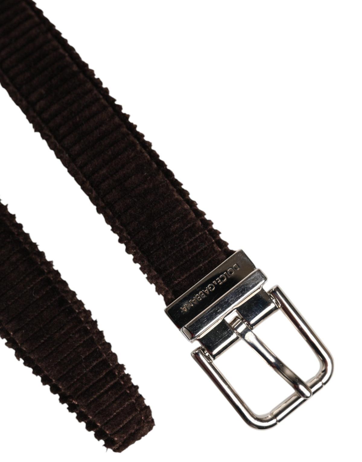 Dolce & Gabbana Velvet Ridged Belt - Timeless Luxury Accessory
