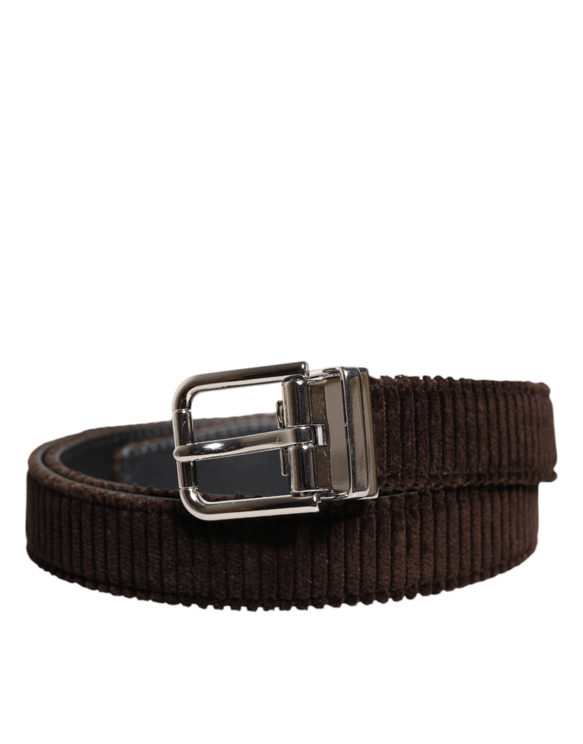 Dolce & Gabbana Velvet Ridged Belt - Timeless Luxury Accessory
