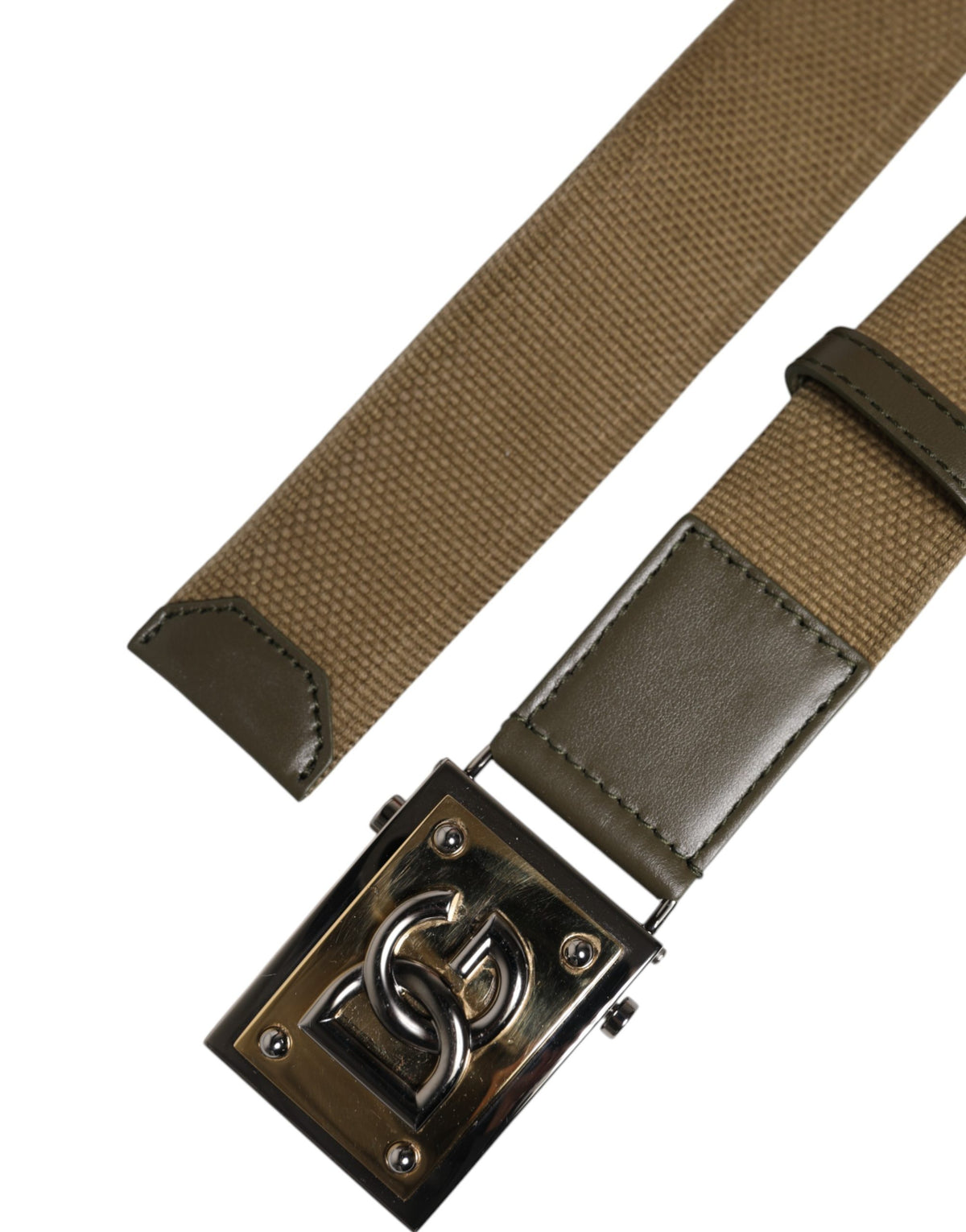 Dolce & Gabbana Military Green DG Logo Buckle Belt - Luxury Redefined