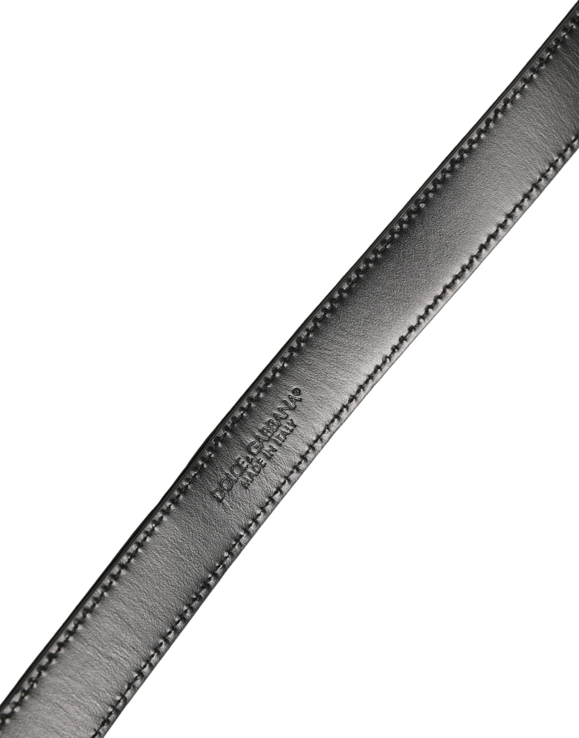 Dolce & Gabbana Black Canvas Leather Belt - Timeless Luxury Accessory