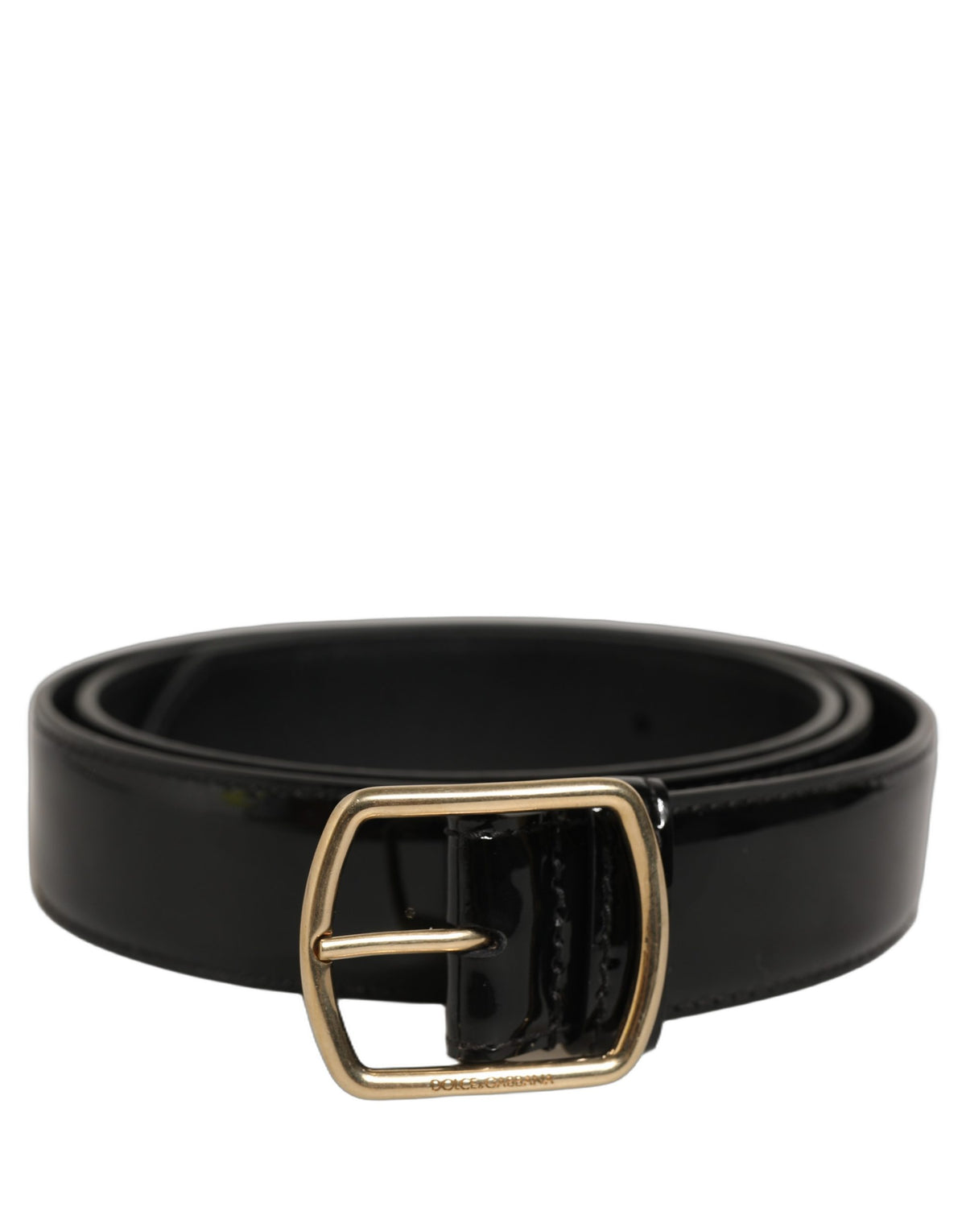 Dolce & Gabbana Black Patent Leather Belt - Timeless Luxury Accessory