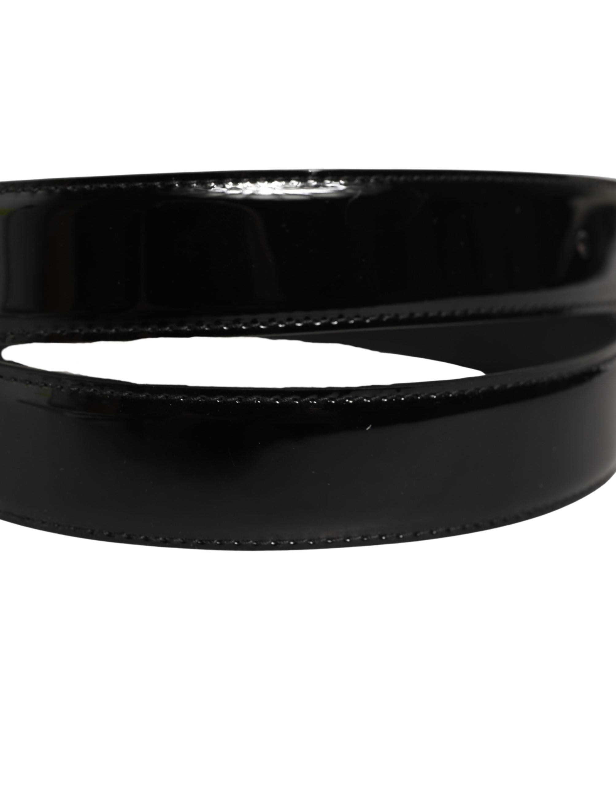 Dolce & Gabbana Black Patent Leather Belt - Timeless Luxury Accessory