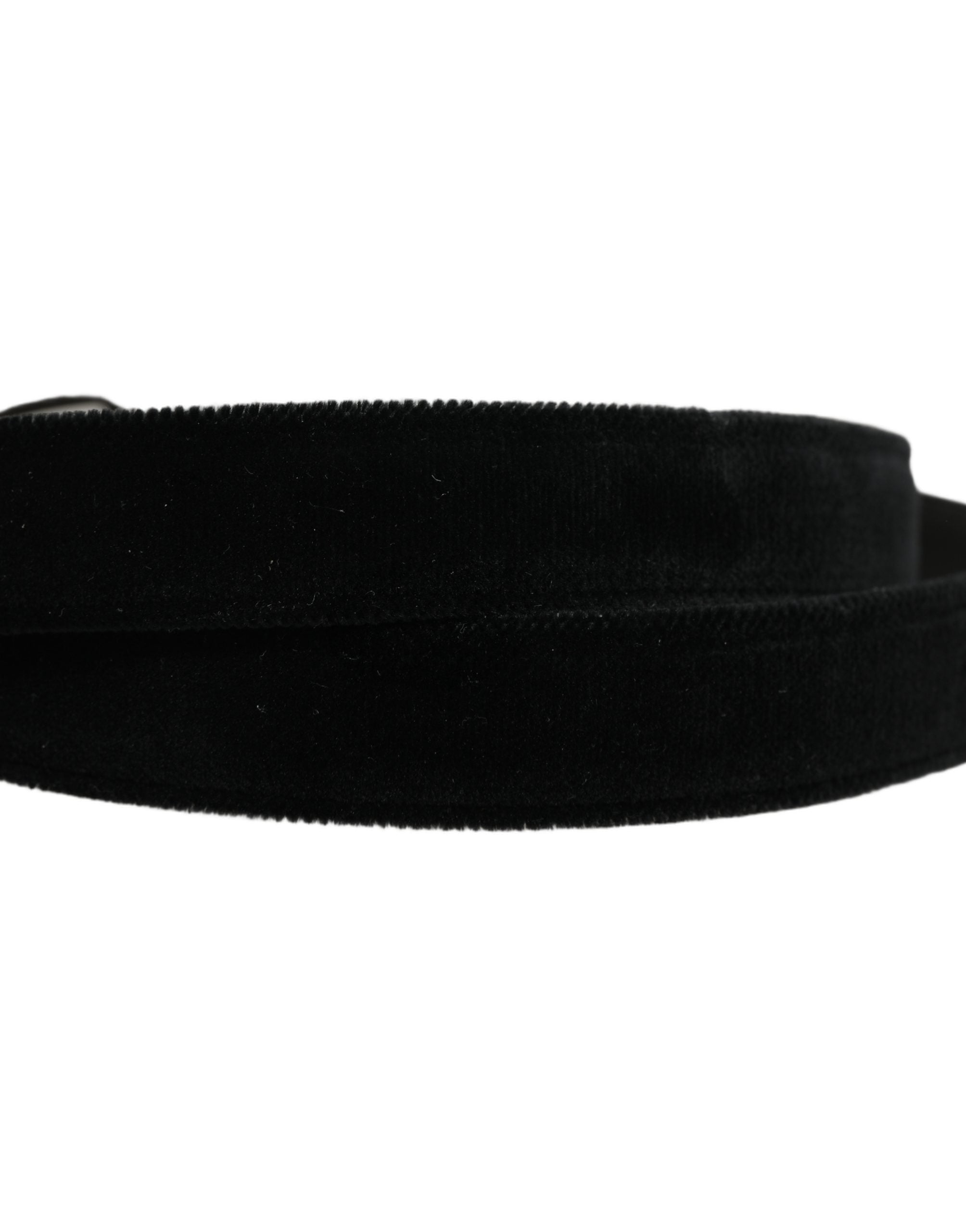 Dolce & Gabbana Black Velvet Belt - Timeless Luxury Accessory