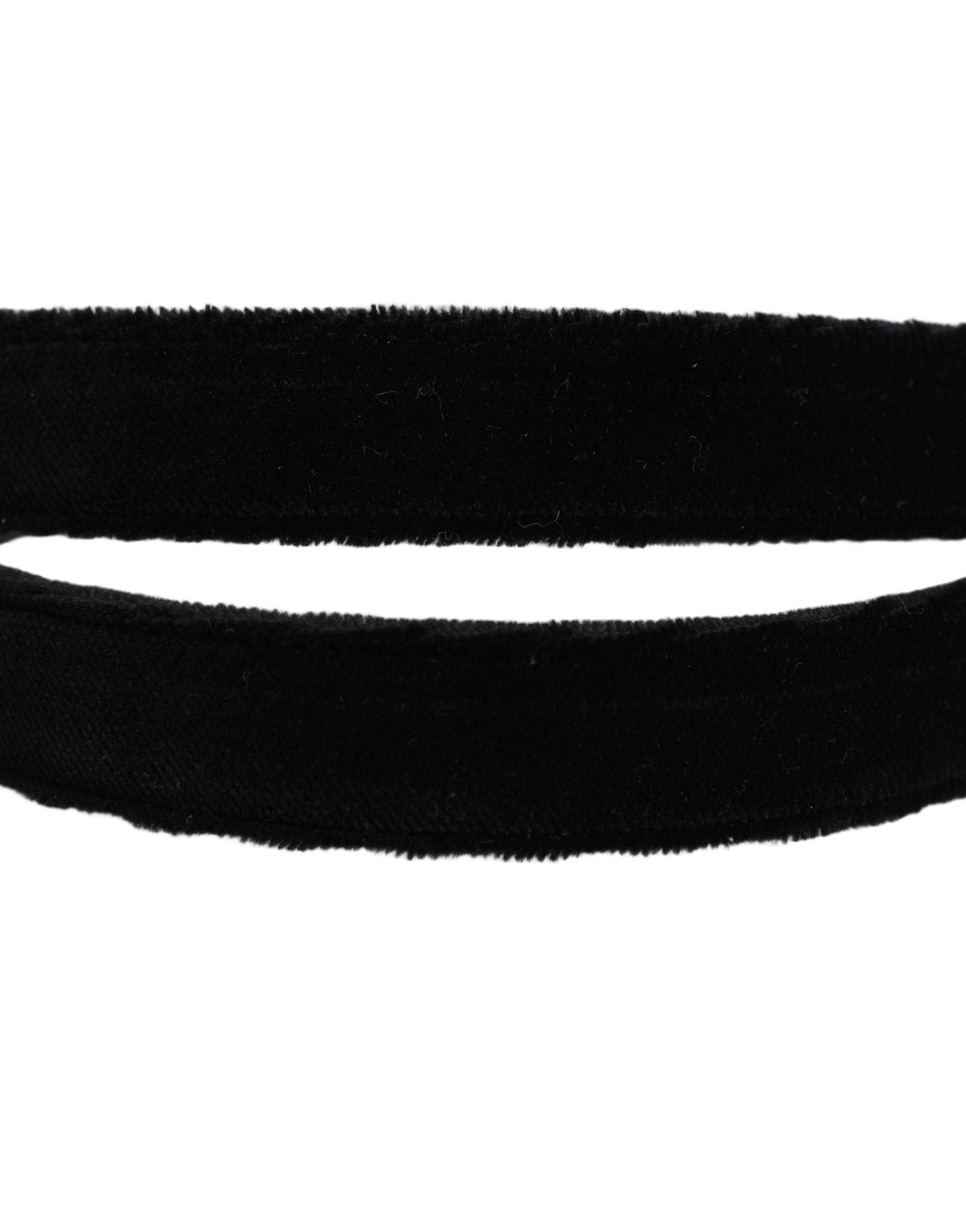 Dolce & Gabbana Black Velvet Belt - A Touch of Luxe Elegance