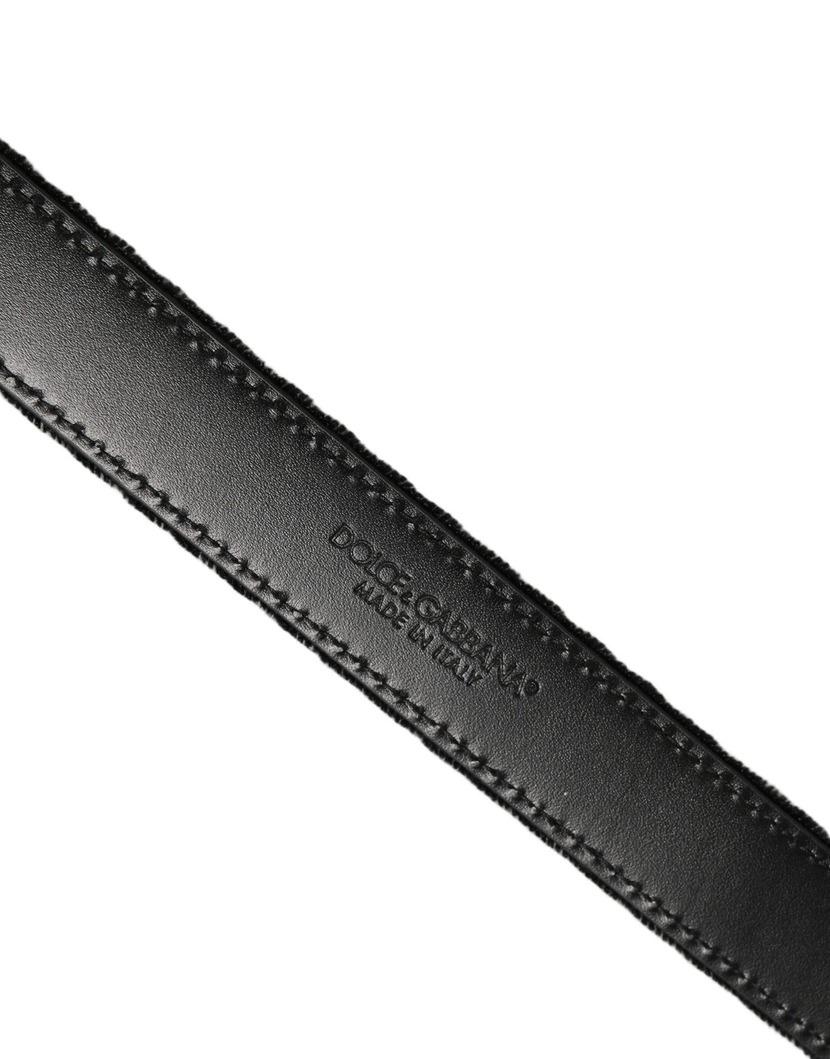 Dolce & Gabbana Black Velvet Belt - Exquisite Luxury Accessory