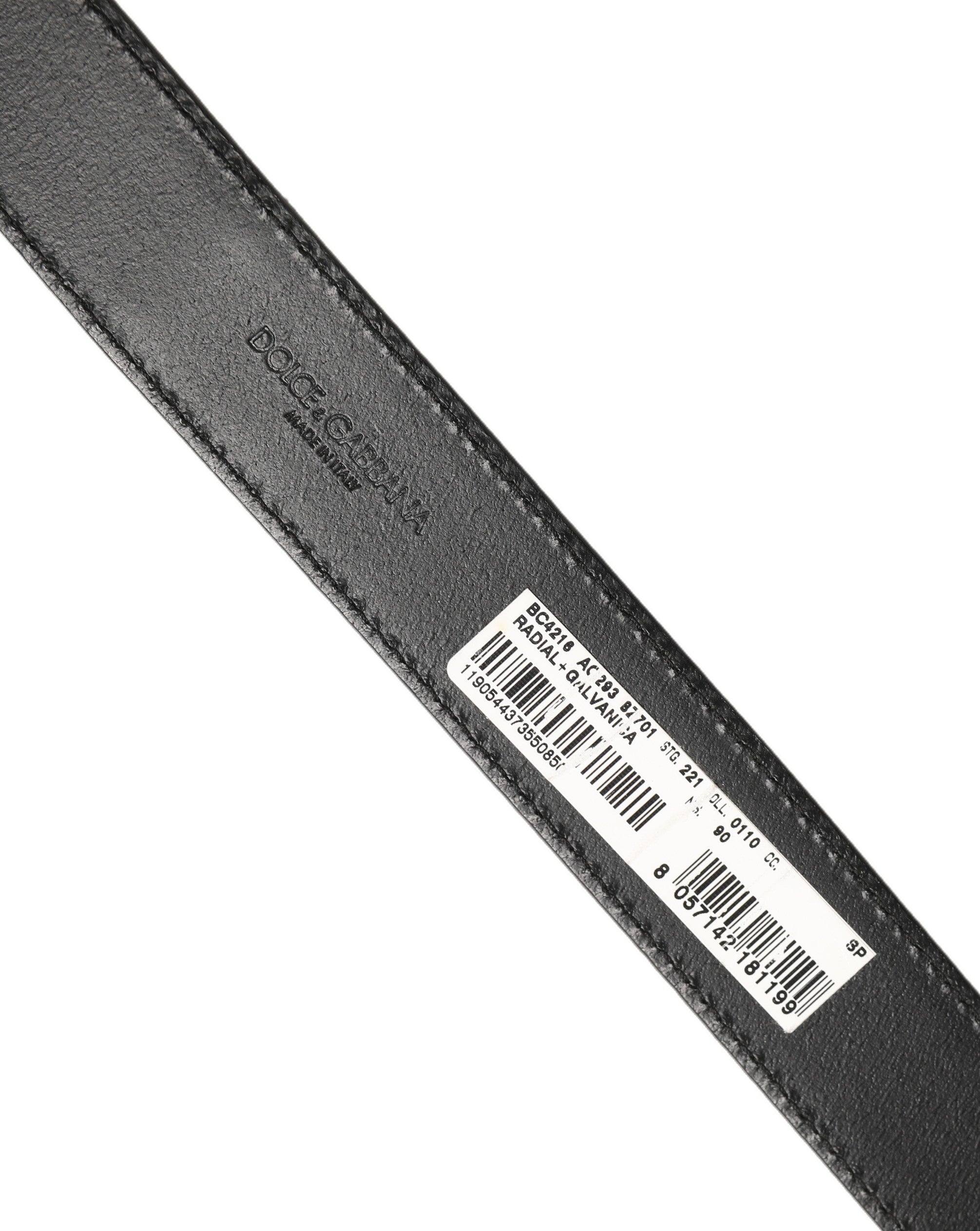 Dolce & Gabbana Dark Gray Leather Classic Belt - Timeless Luxury