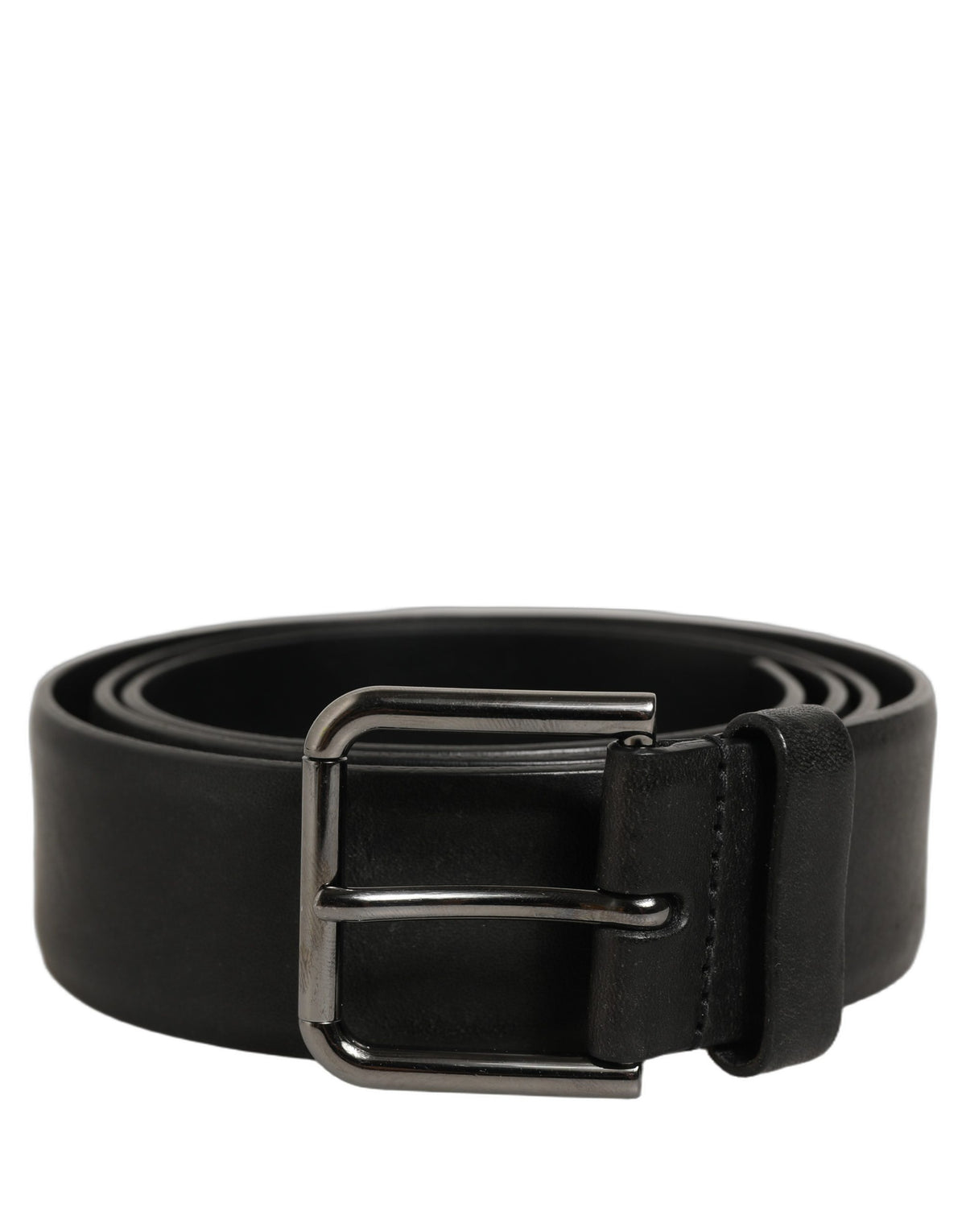 Dolce & Gabbana Black Calf Leather Classic Belt - Timeless Luxury