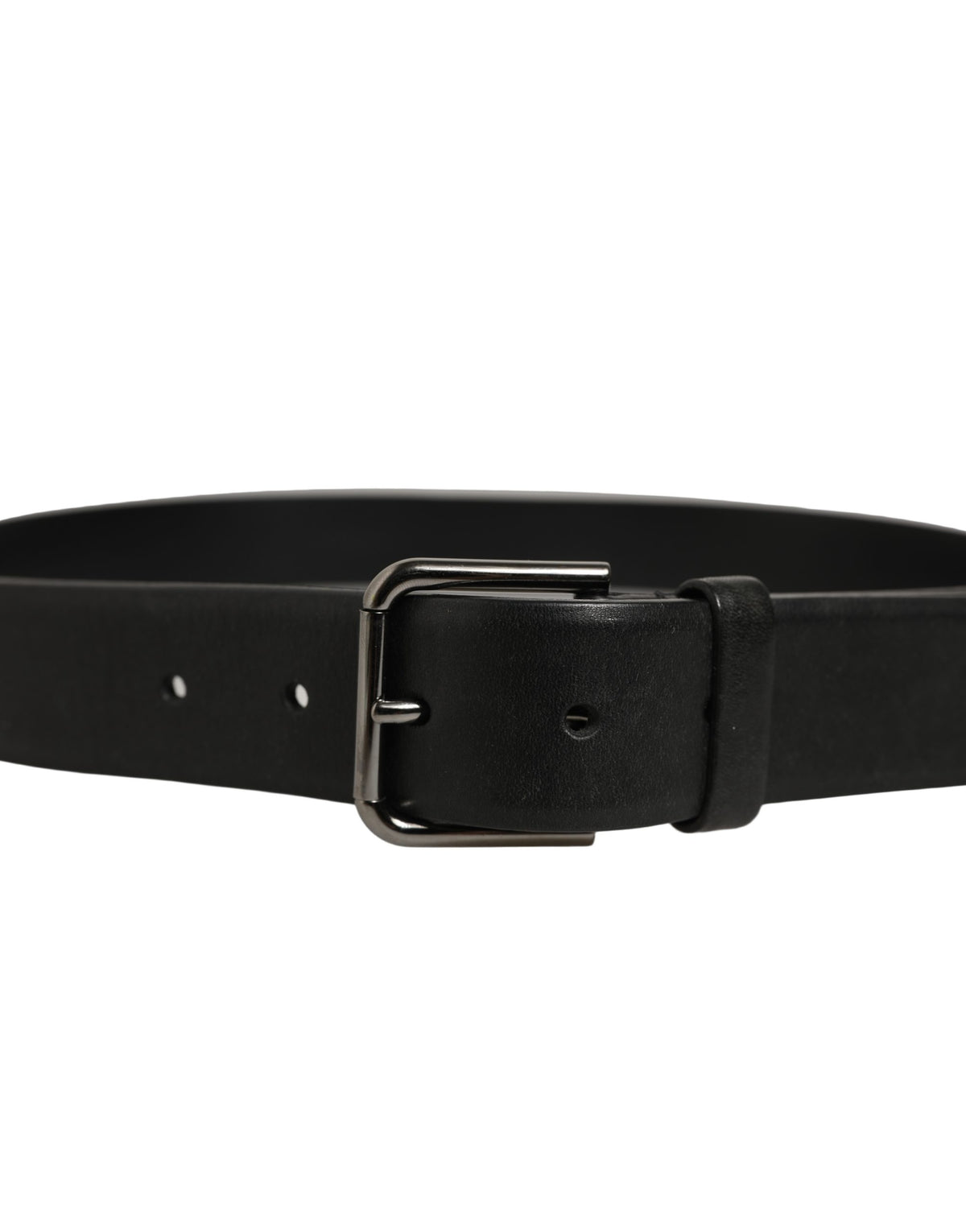 Dolce & Gabbana Black Calf Leather Classic Belt - Timeless Luxury