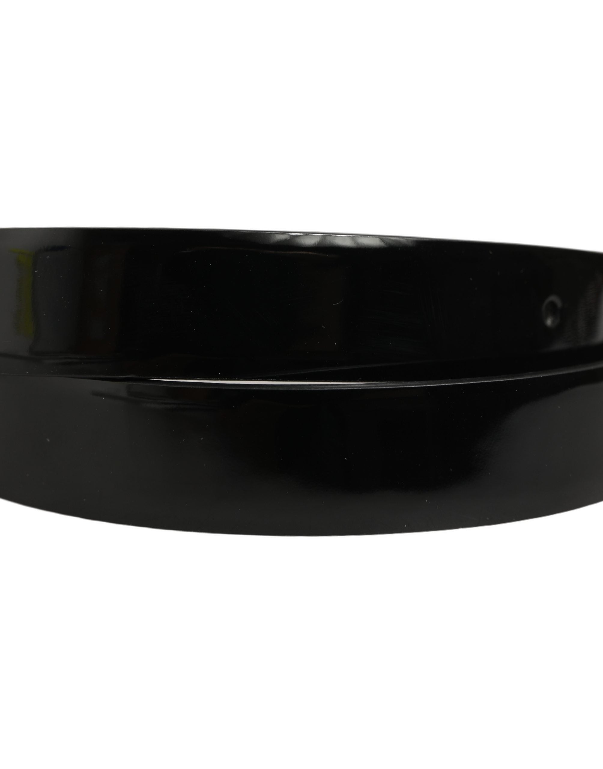 Dolce & Gabbana Black Leather Belt with Silver Buckle - Luxury Redefined