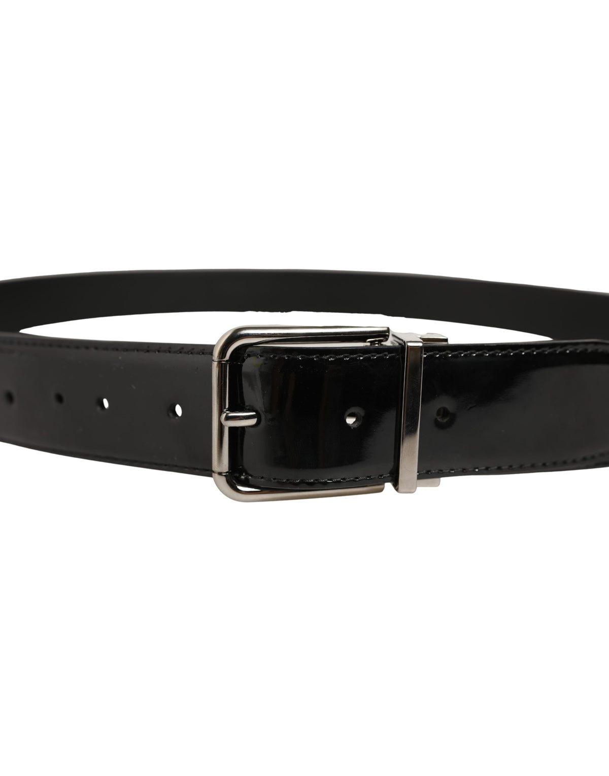Dolce & Gabbana Black Patent Leather Belt - Timeless Luxury Accessory