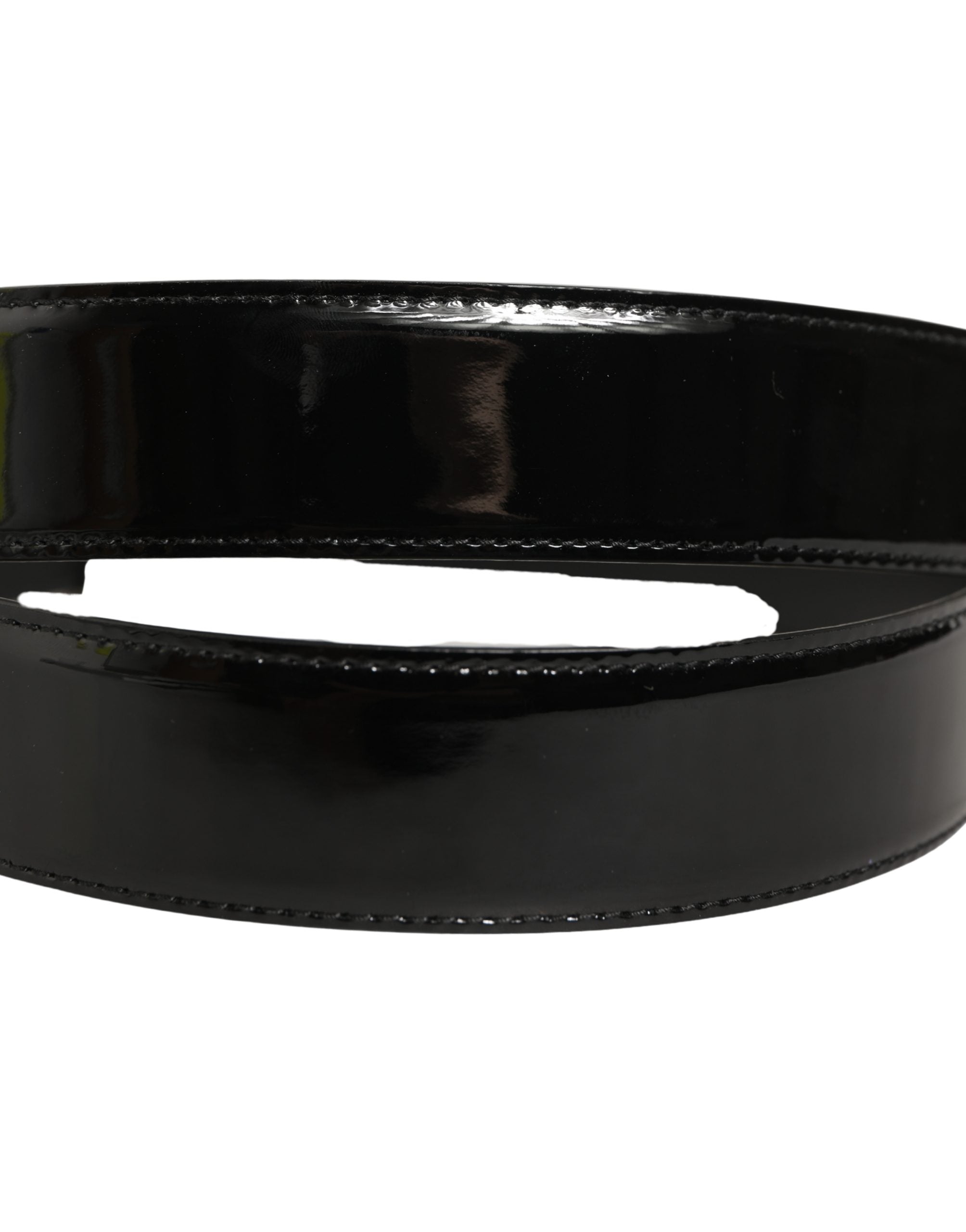 Dolce & Gabbana Black Patent Leather Belt - Timeless Luxury Accessory