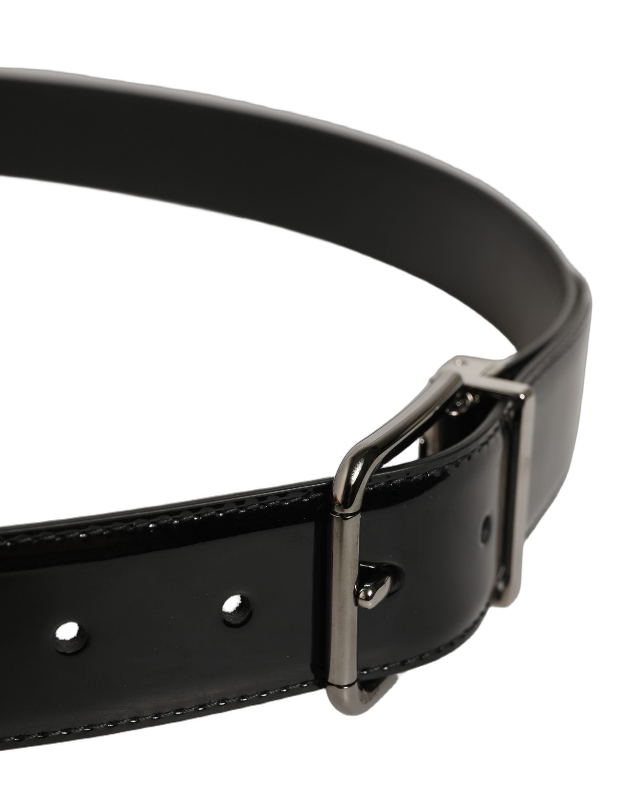 Dolce & Gabbana Black Patent Leather Belt - Timeless Luxury Accessory