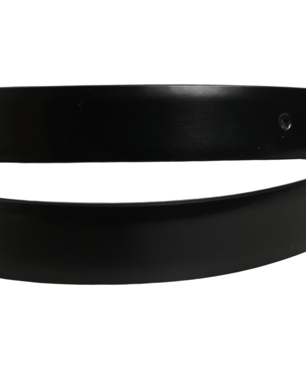 Dolce & Gabbana Black Leather Belt with Silver Buckle - Luxury Accessory