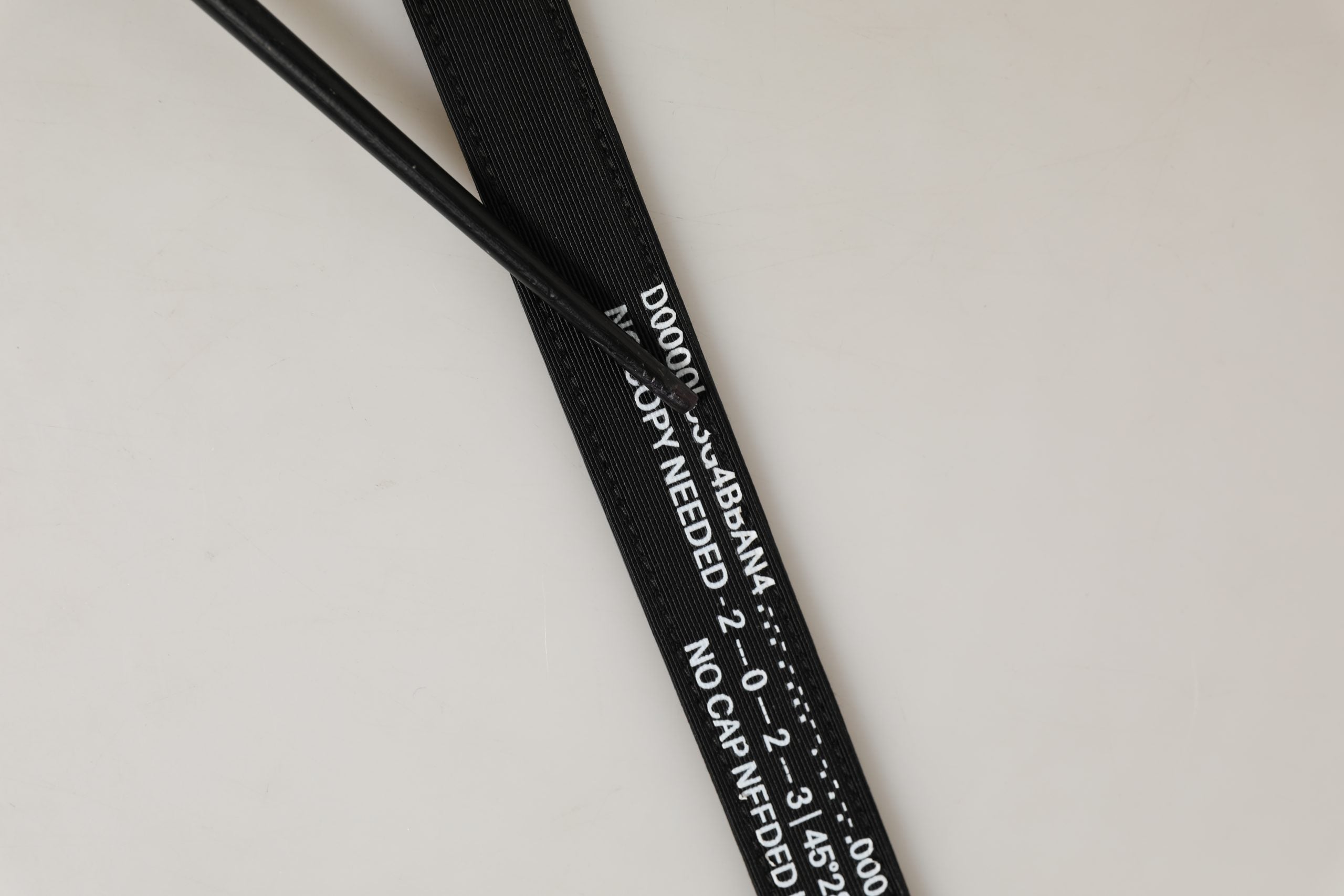 Dolce & Gabbana Black Fabric Leather Barcode Belt - Timeless Luxury