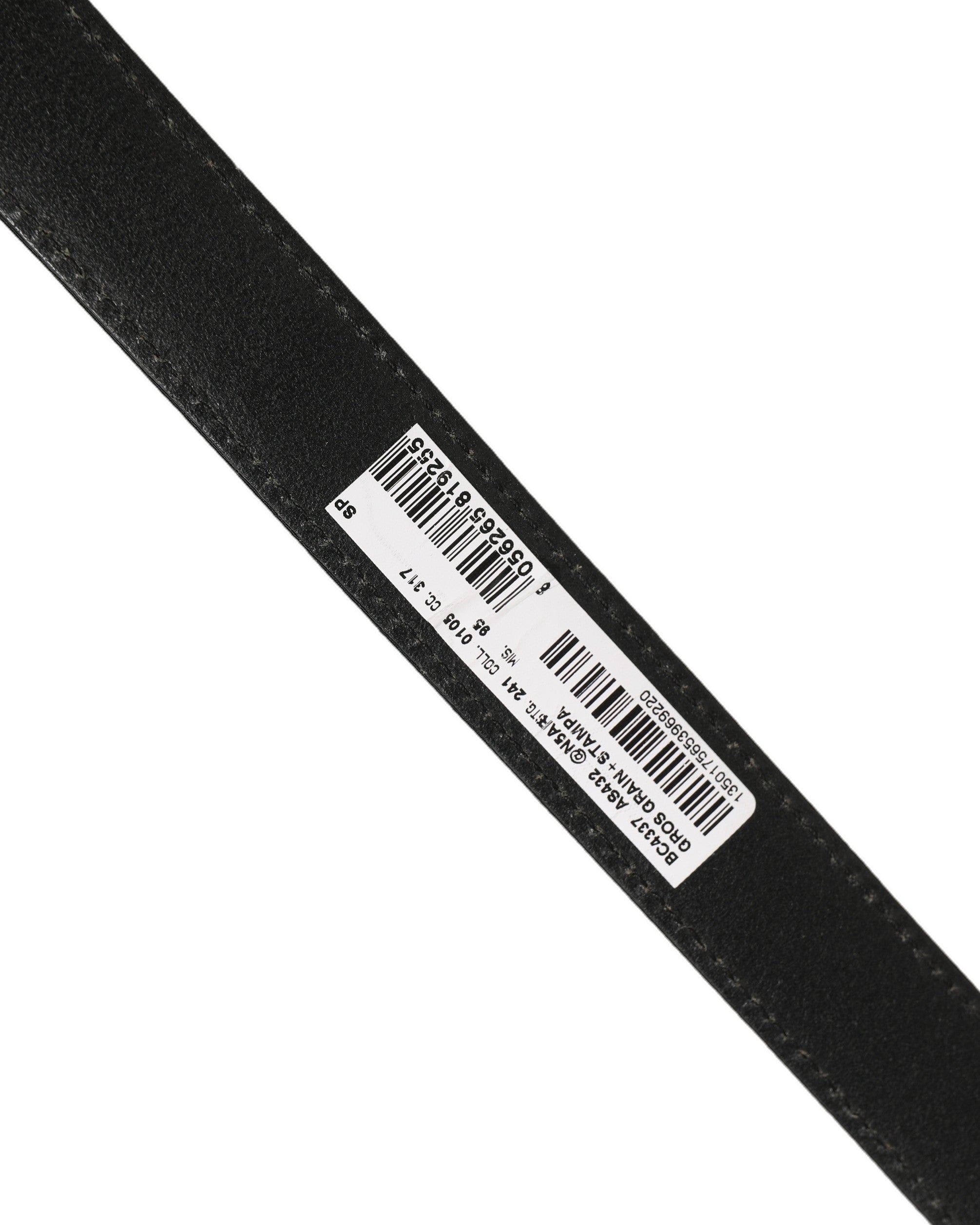 Dolce & Gabbana Black Fabric Leather Barcode Belt - Luxury Statement